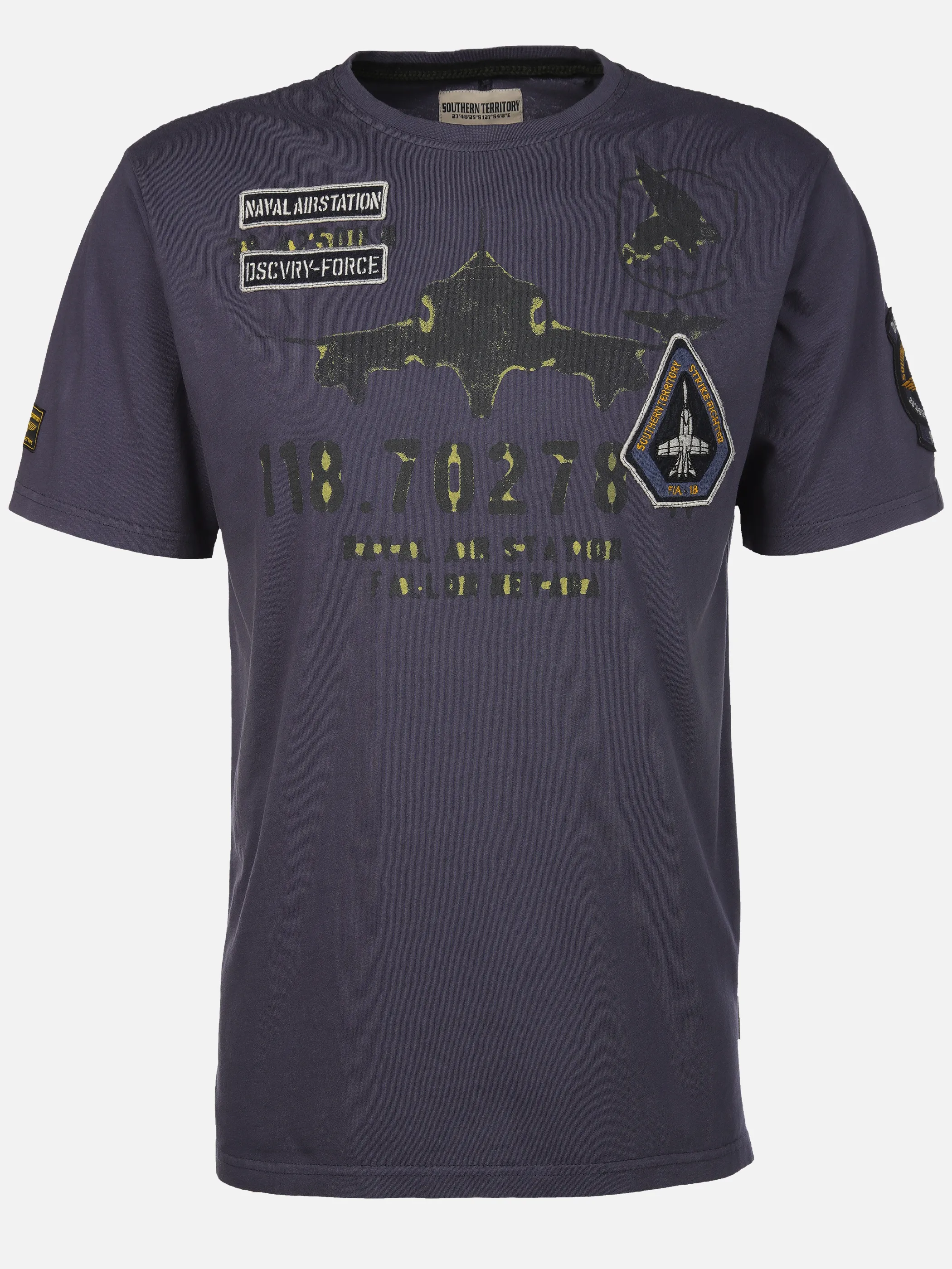 Southern Territory He. T-Shirt 1/2 Arm Print Blau 916379 31 1