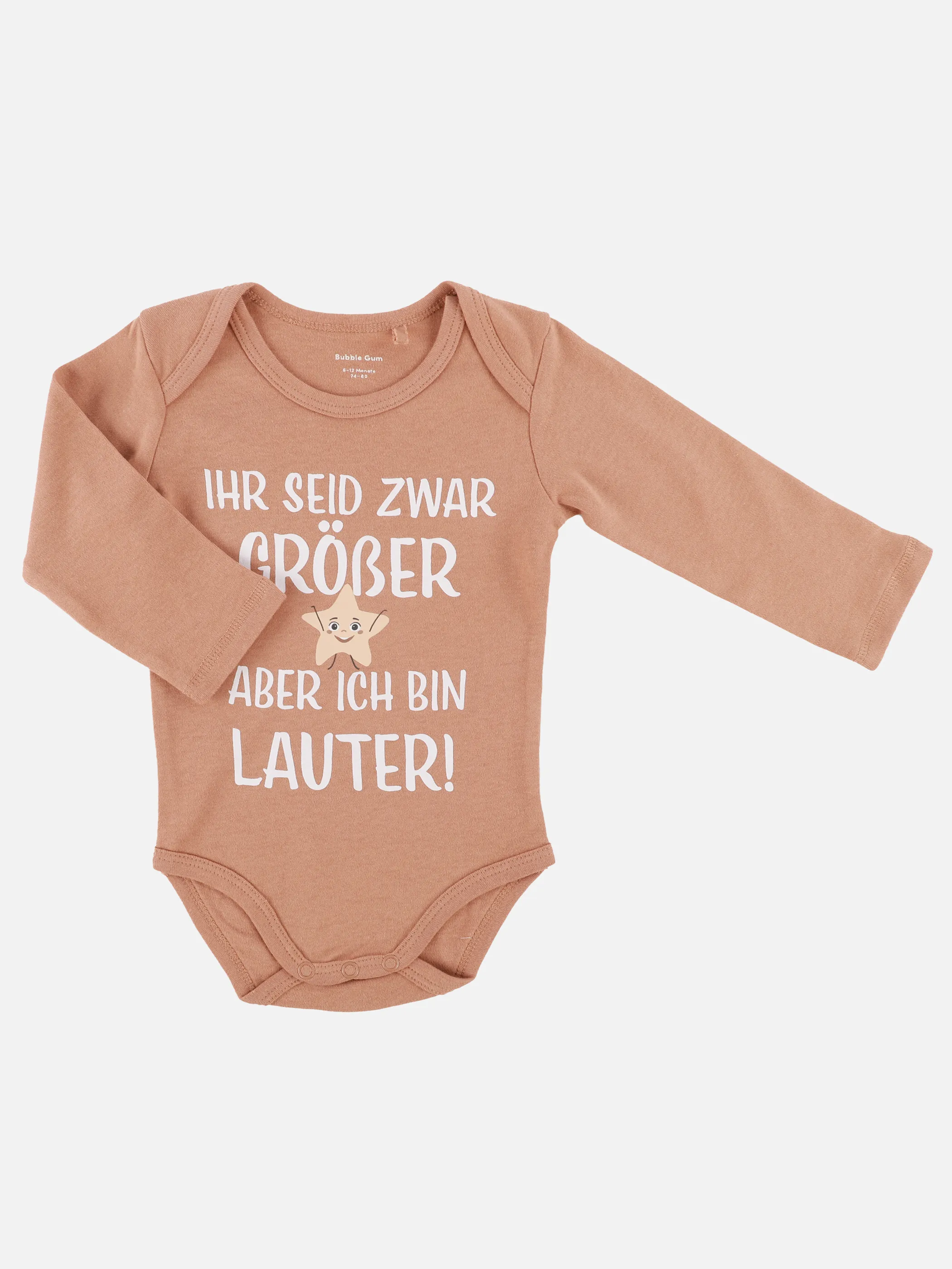 Bubble Gum B 2er Pack Sprüchebody "Bester Papa" in braun/weiß Braun 916706 BRAUN/WEIß 3