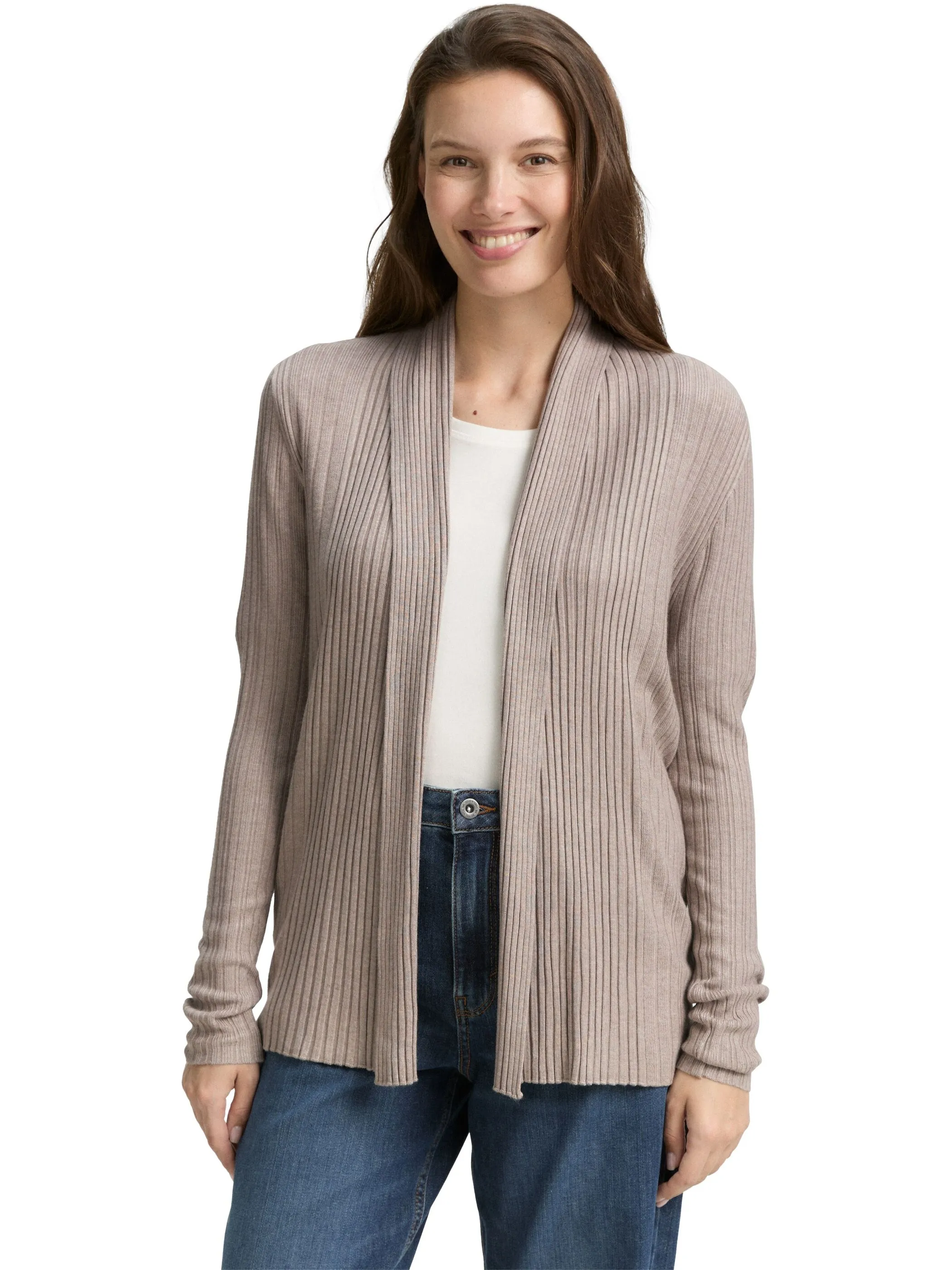 Tom Tailor 1047688 knit rib cardigan Beige 914564 38330 5