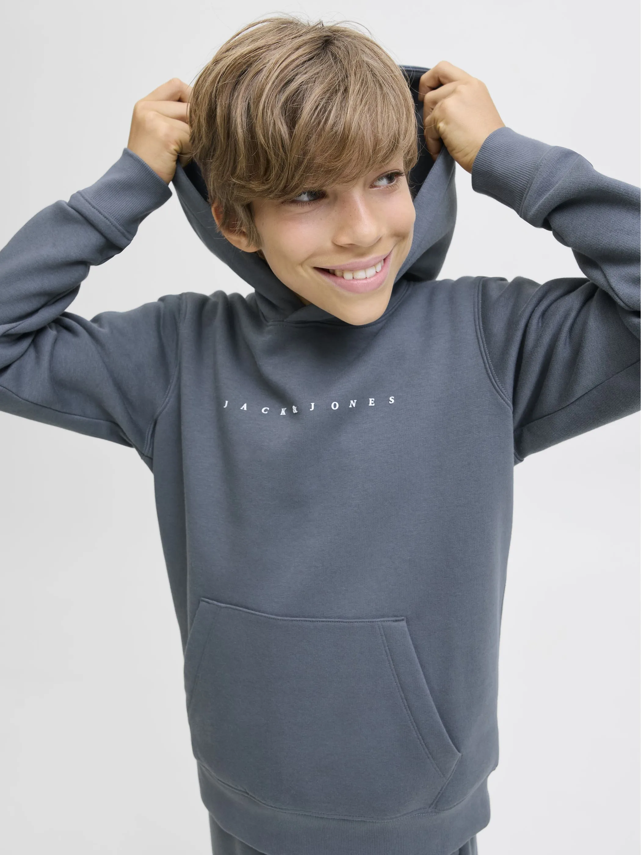 Jack&Jones Junior 12237468 JJESTAR JJ SWEAT HOOD Blau 879587 176707