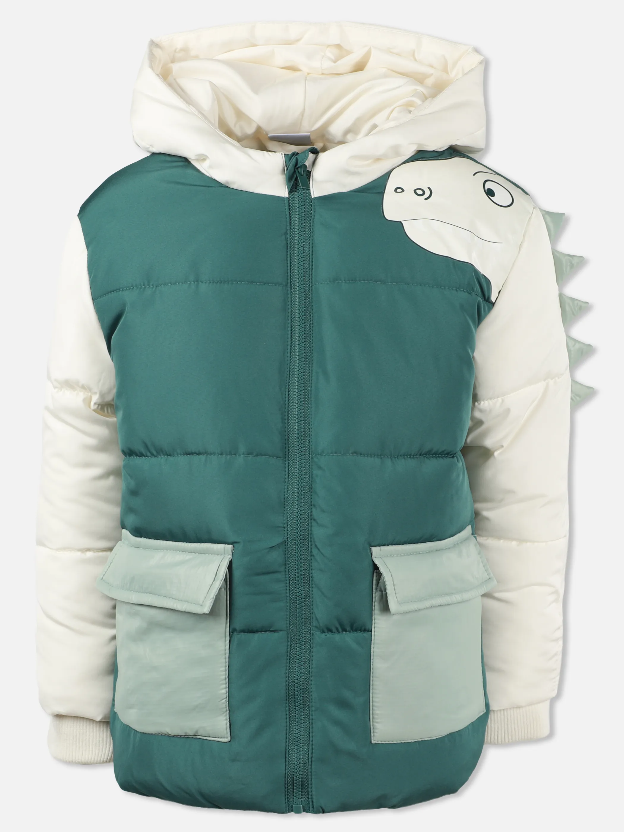 One Way KJ Jacke mit Dinoprint und Zacken am Arm in grün Grün 929756 GRÜN 1