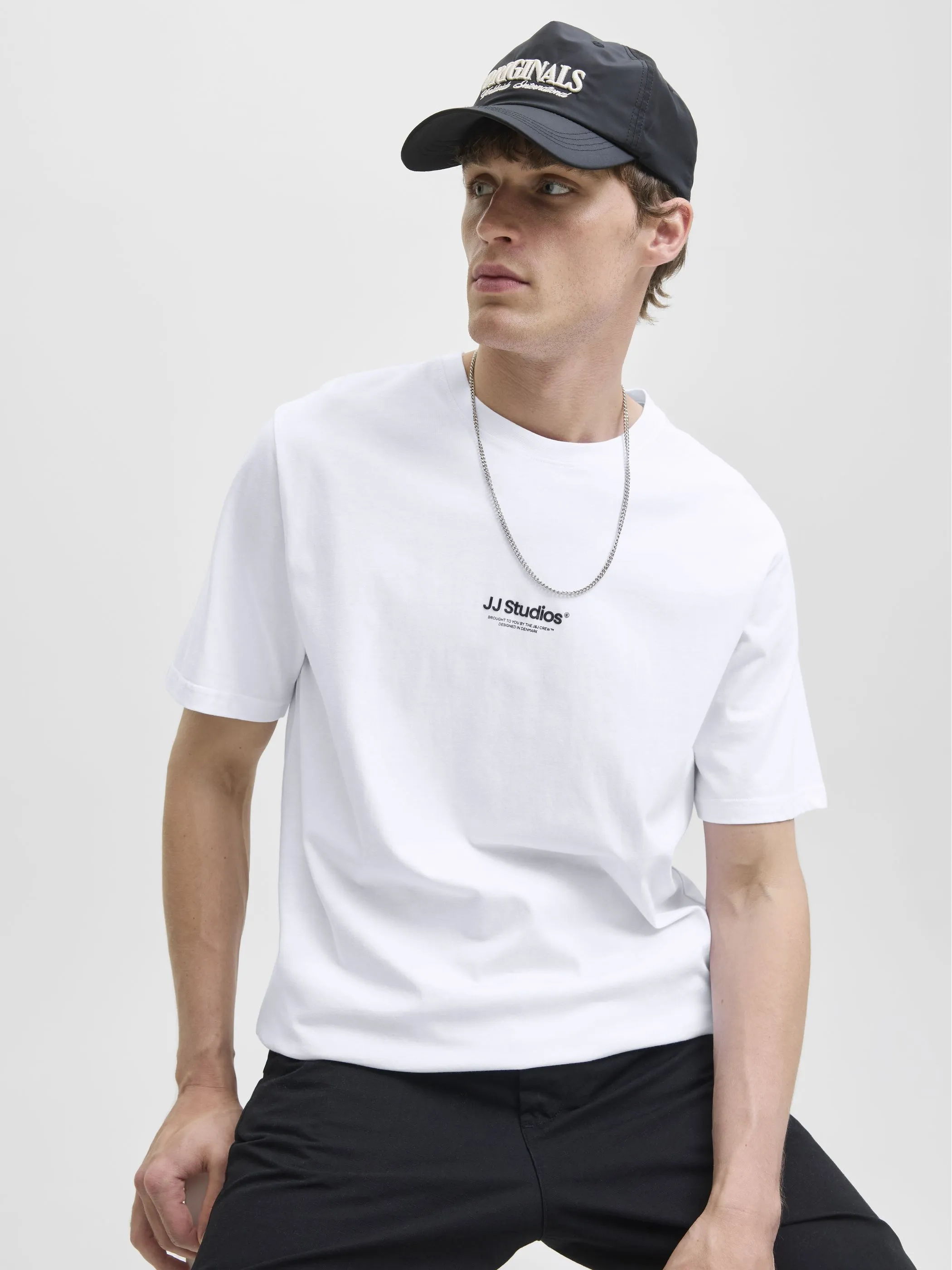 Jack Jones 12278787 JJESOHO TEE SS CREW N Weiß 912425 178074