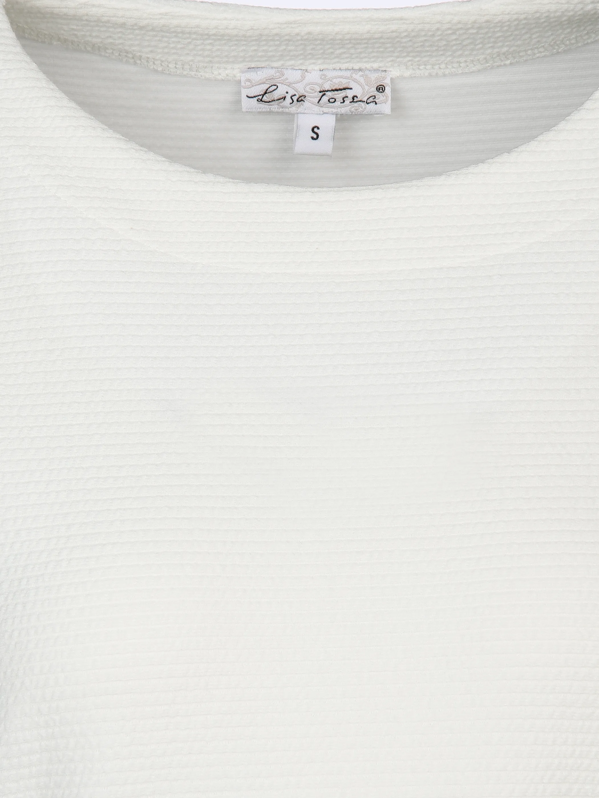 Lisa Tossa Da-Jacquard-Sweatshirt Rundhal Weiß 849246 OFFWHITE 3 Lisa Tossa Da-Jacquard-Sweatshirt Rundhal Weiß 849246 OFFWHITE 3