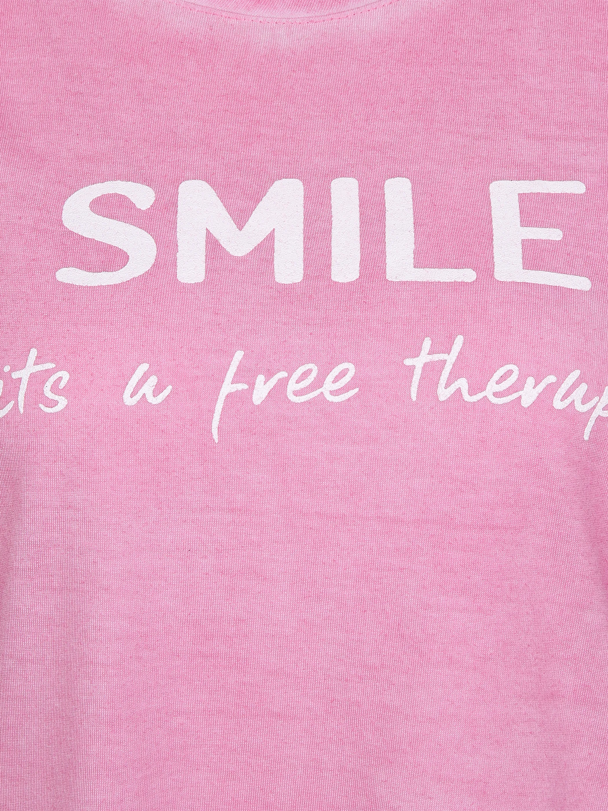 Lisa Tossa Da-T-Shirt m. Frontprint Pink 864662 PINK 3 Lisa Tossa Da-T-Shirt m. Frontprint Pink 864662 PINK 3