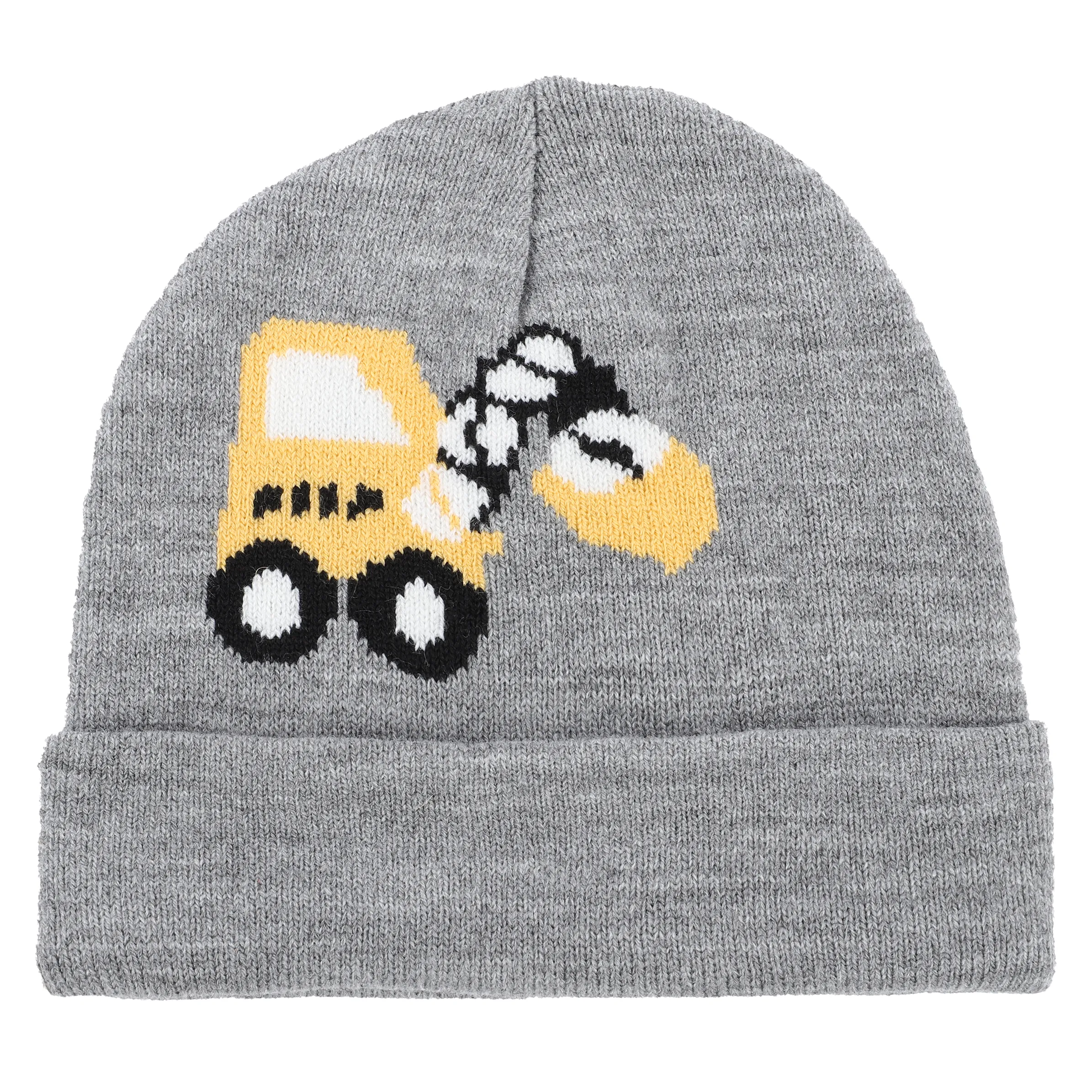 Stop + Go KJ Mütze in grau mel. mit Bagger Stickerei Grau 884867 GRAU MEL 1 Stop + Go KJ Mütze in grau mel. mit Bagger Stickerei Grau 884867 GRAU MEL 1