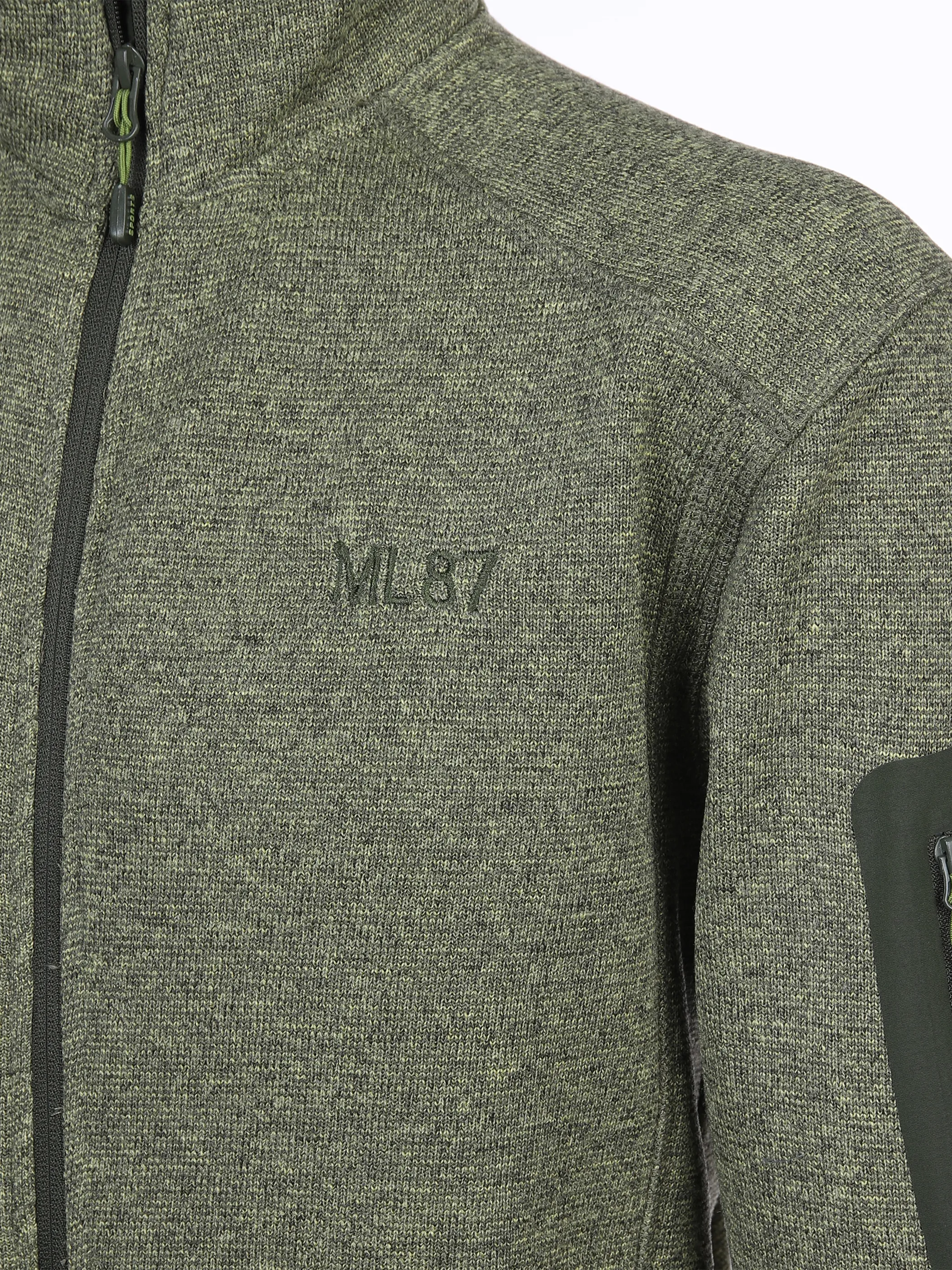 Grinario Sports He-Fleecejacke Grün 868043 KHAKI 3 Grinario Sports He-Fleecejacke Grün 868043 KHAKI 3