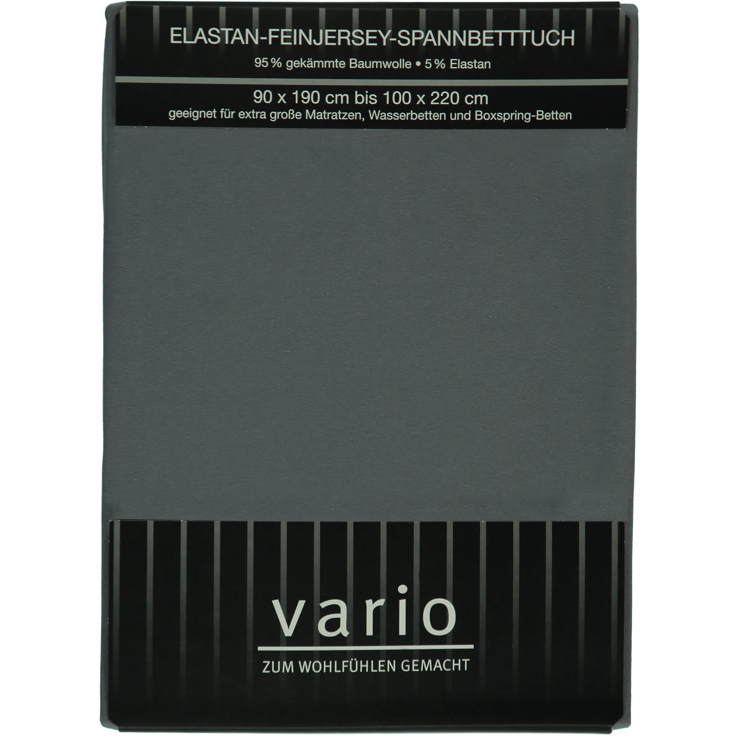 Vario Elast.-Feinjersey-Spannbetttuch Grau 668078 890 1 Vario Elast.-Feinjersey-Spannbetttuch Grau 668078 890 1