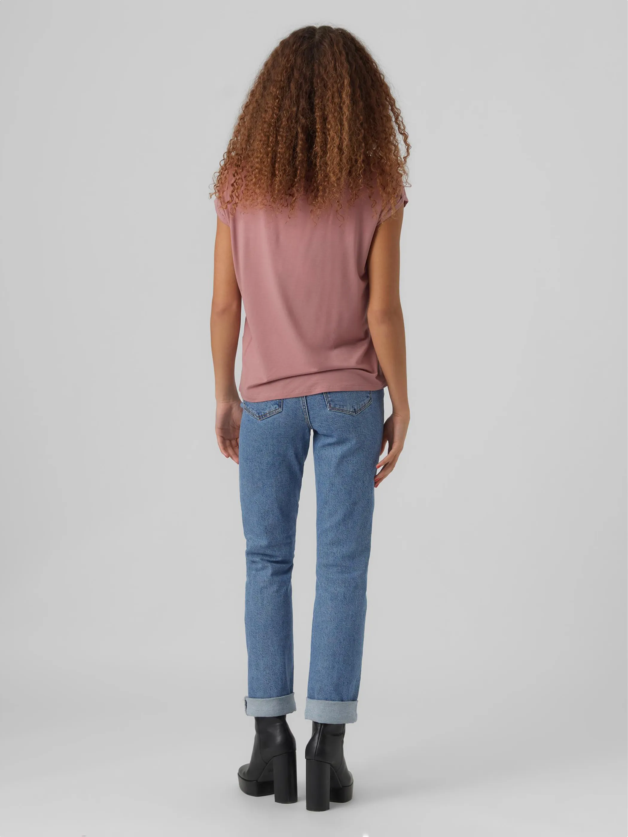 Vero Moda 10284468 VMAVA PLAIN SS TOP GA Rosa 873829 198665 2