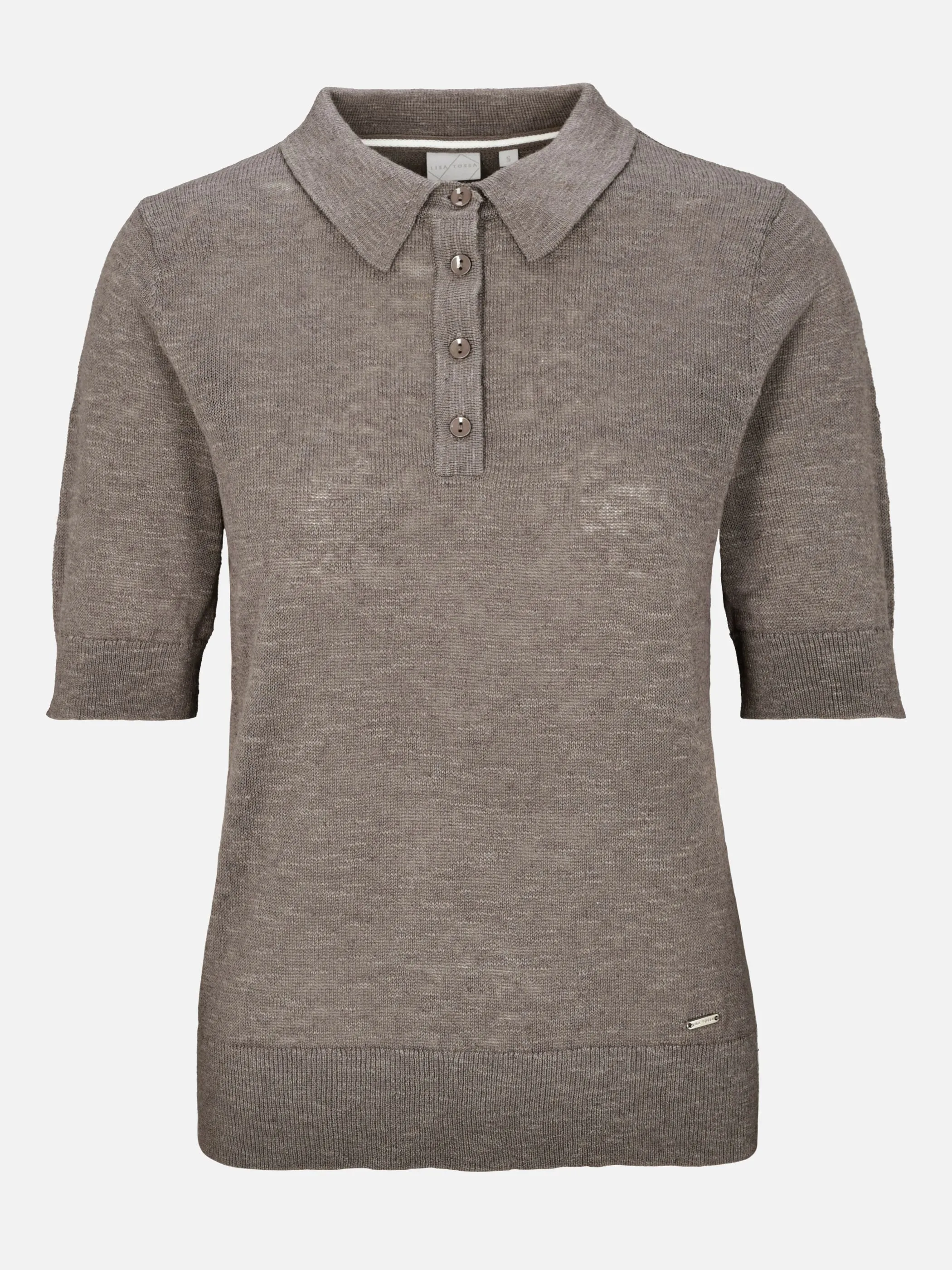 Lisa Tossa Da-Poloshirt mit Leinen Braun 925000 744 1