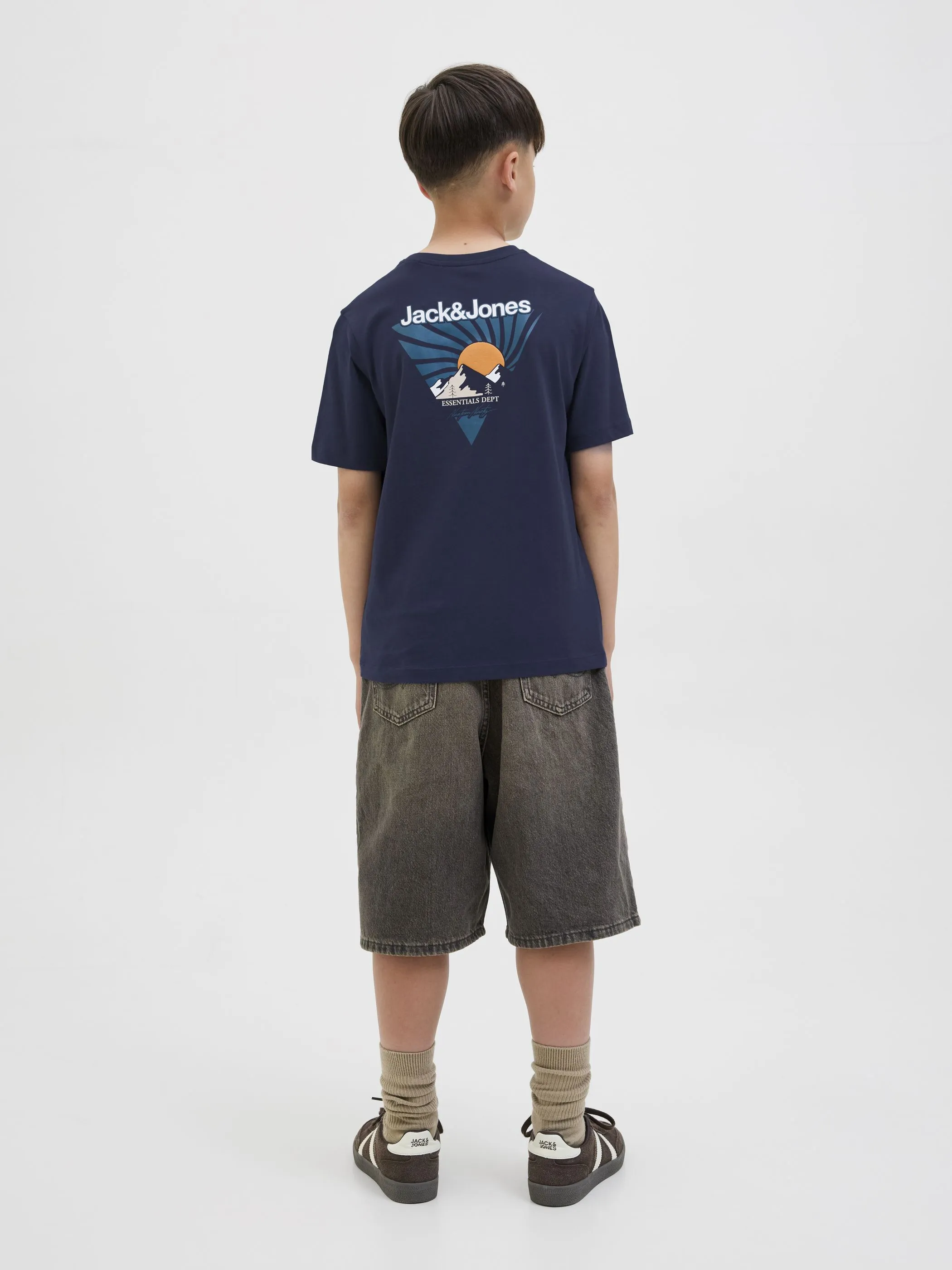 Jack&Jones Junior 12279668 JJMINE TEE SS CREW NE Blau 914247 175876 5