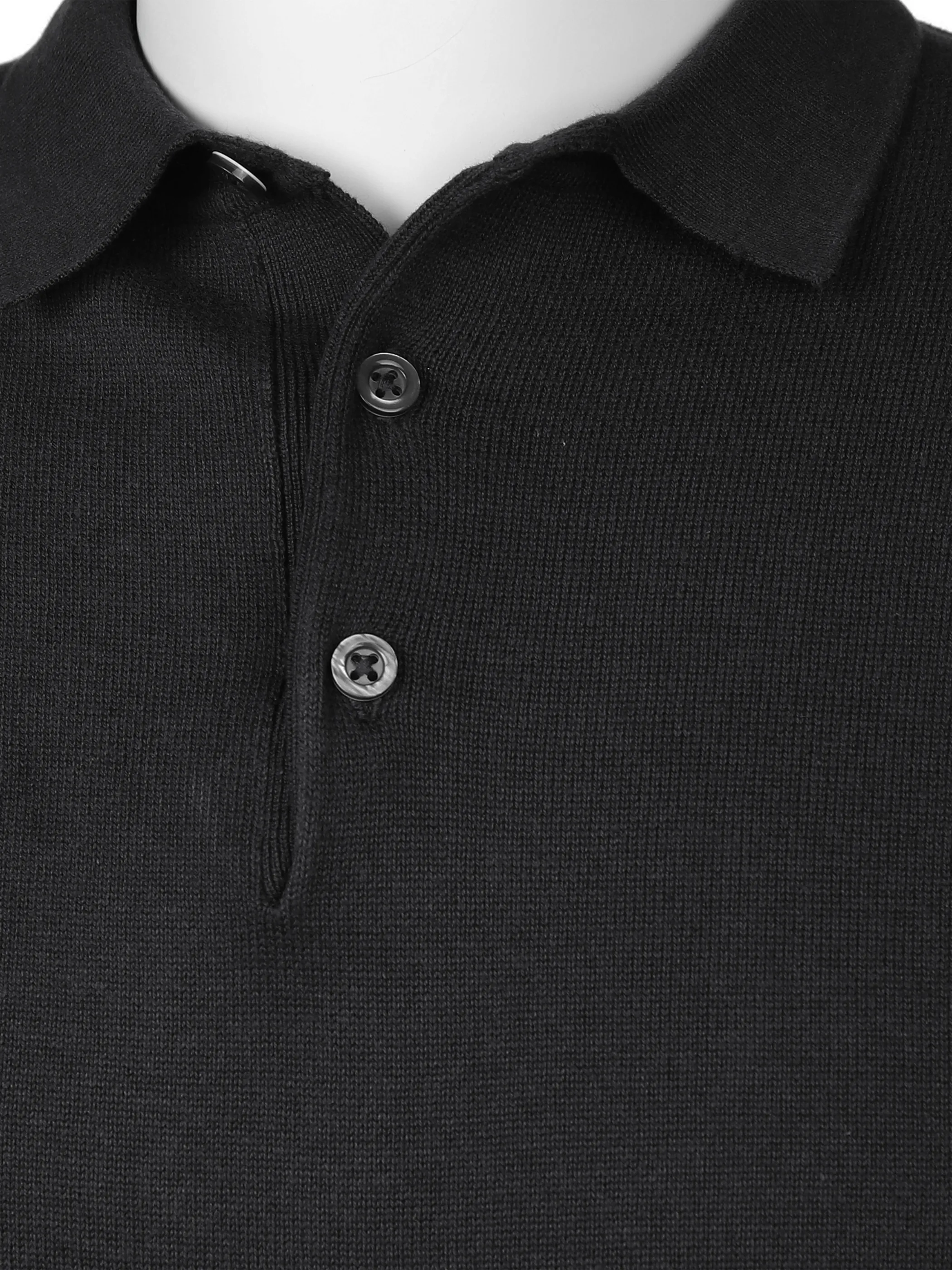 Jim Spencer He. Strickpoloshirt 1/2 Arm Schwarz 872599 BLACK 3 Jim Spencer He. Strickpoloshirt 1/2 Arm Schwarz 872599 BLACK 3