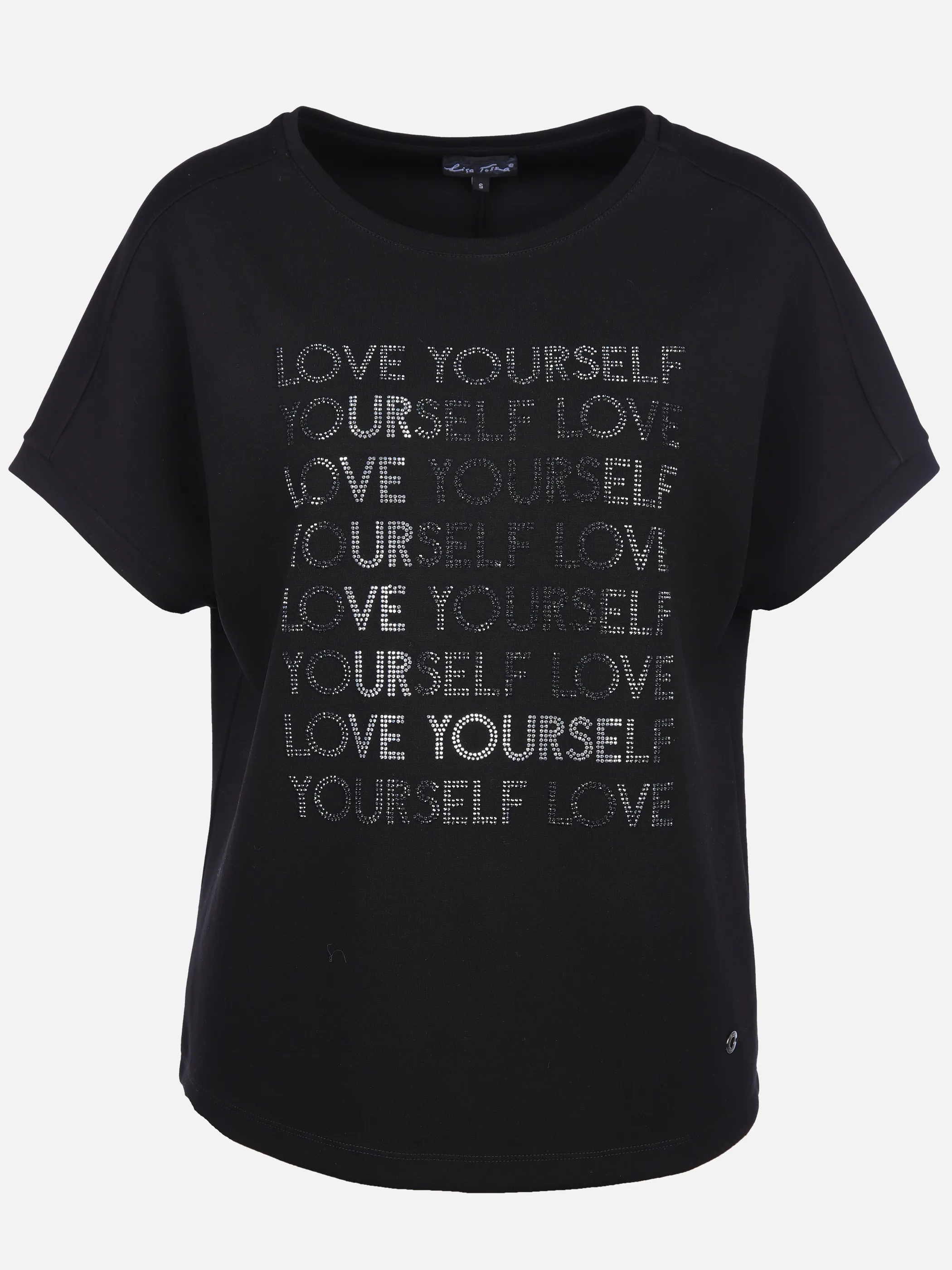 Lisa Tossa Da-Shirt m. Strassapplikation Schwarz 906584 BLACK 1
