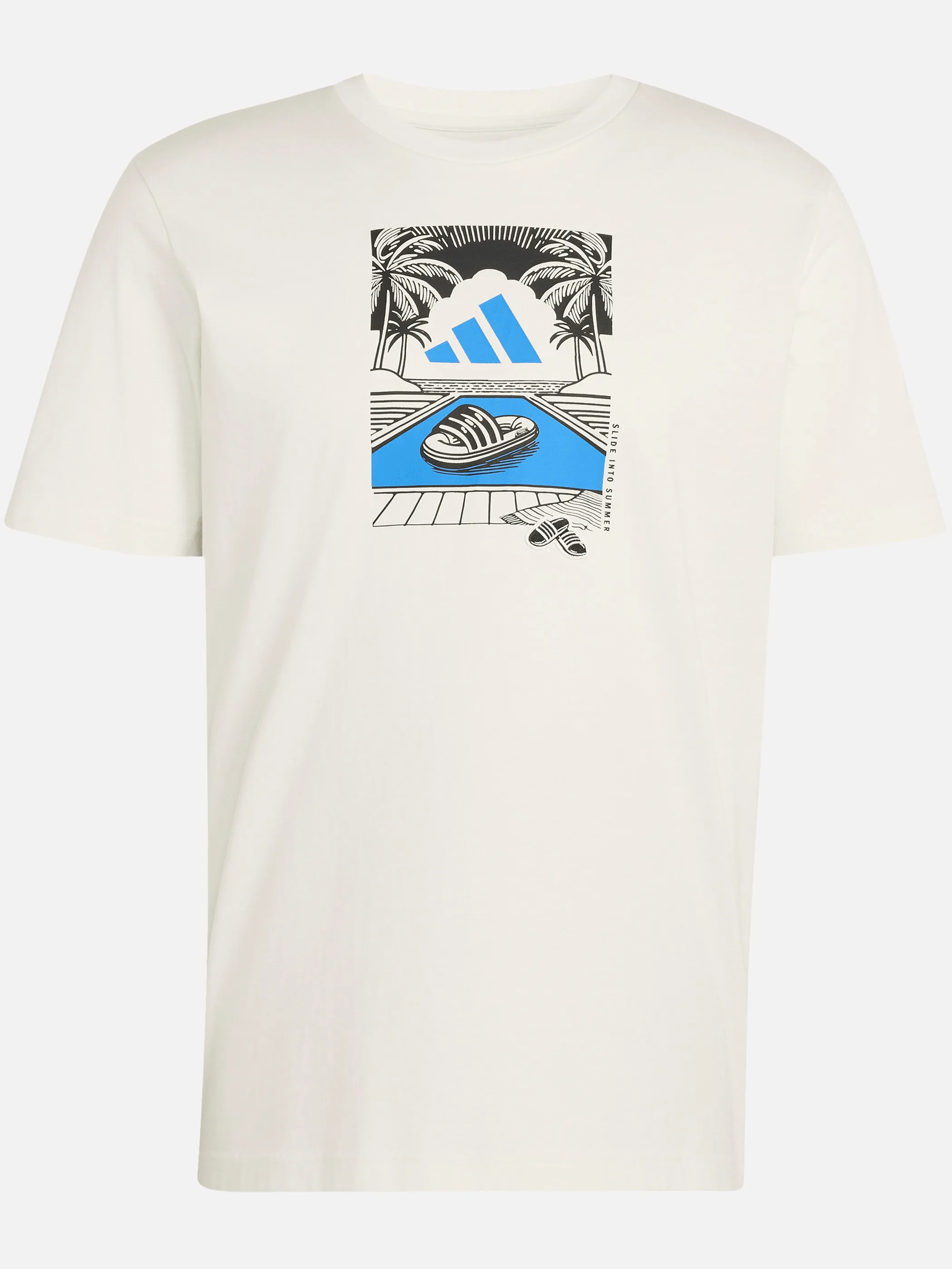 Adidas JZ5001 He-T-Shirt SUMMER SLIDES RELAX GRAPHIC Weiß 923740 000 4