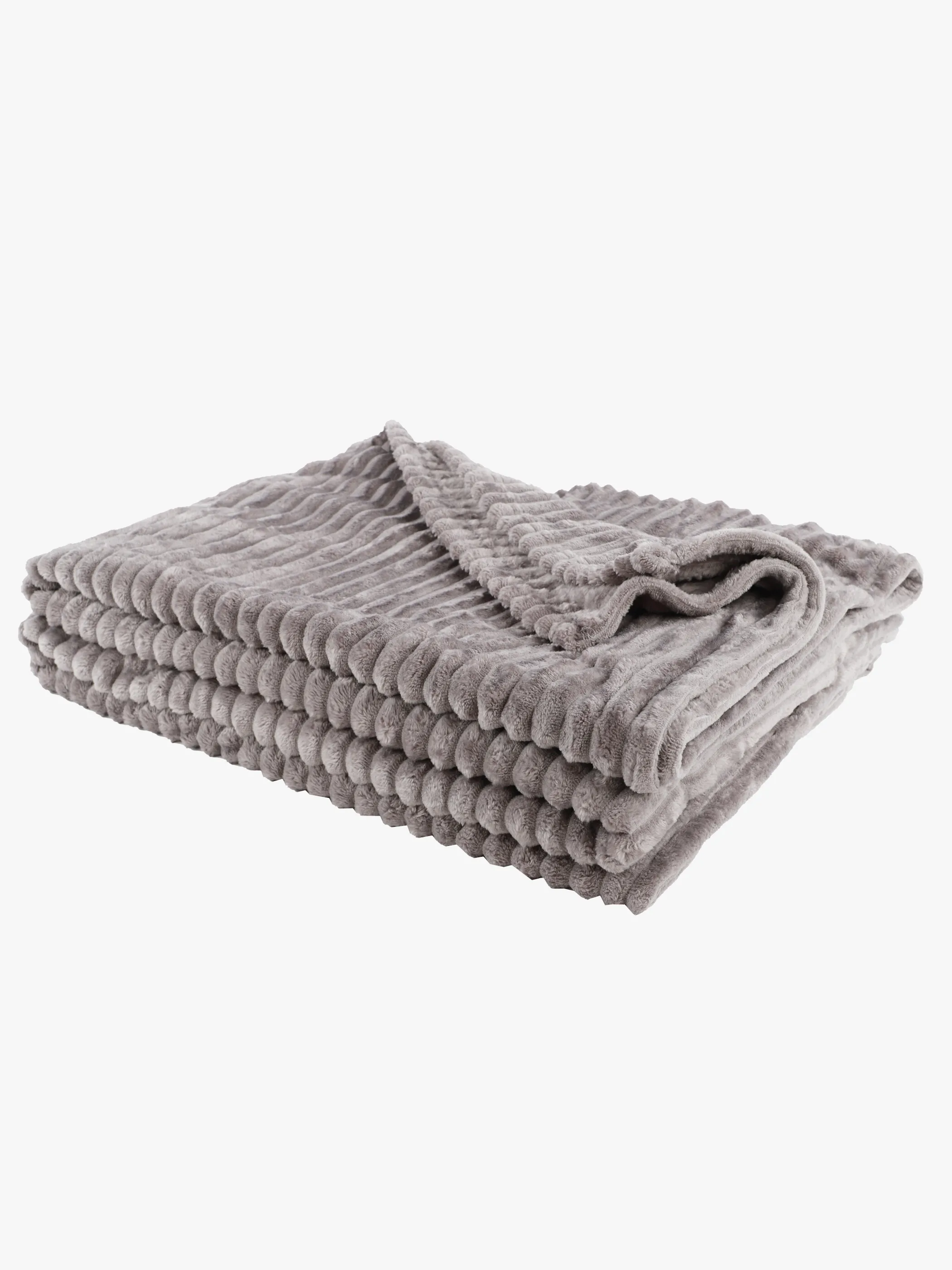 Dream House Wohndecke 150x200 Flanel Rib Grau 913177 GRAU N 1