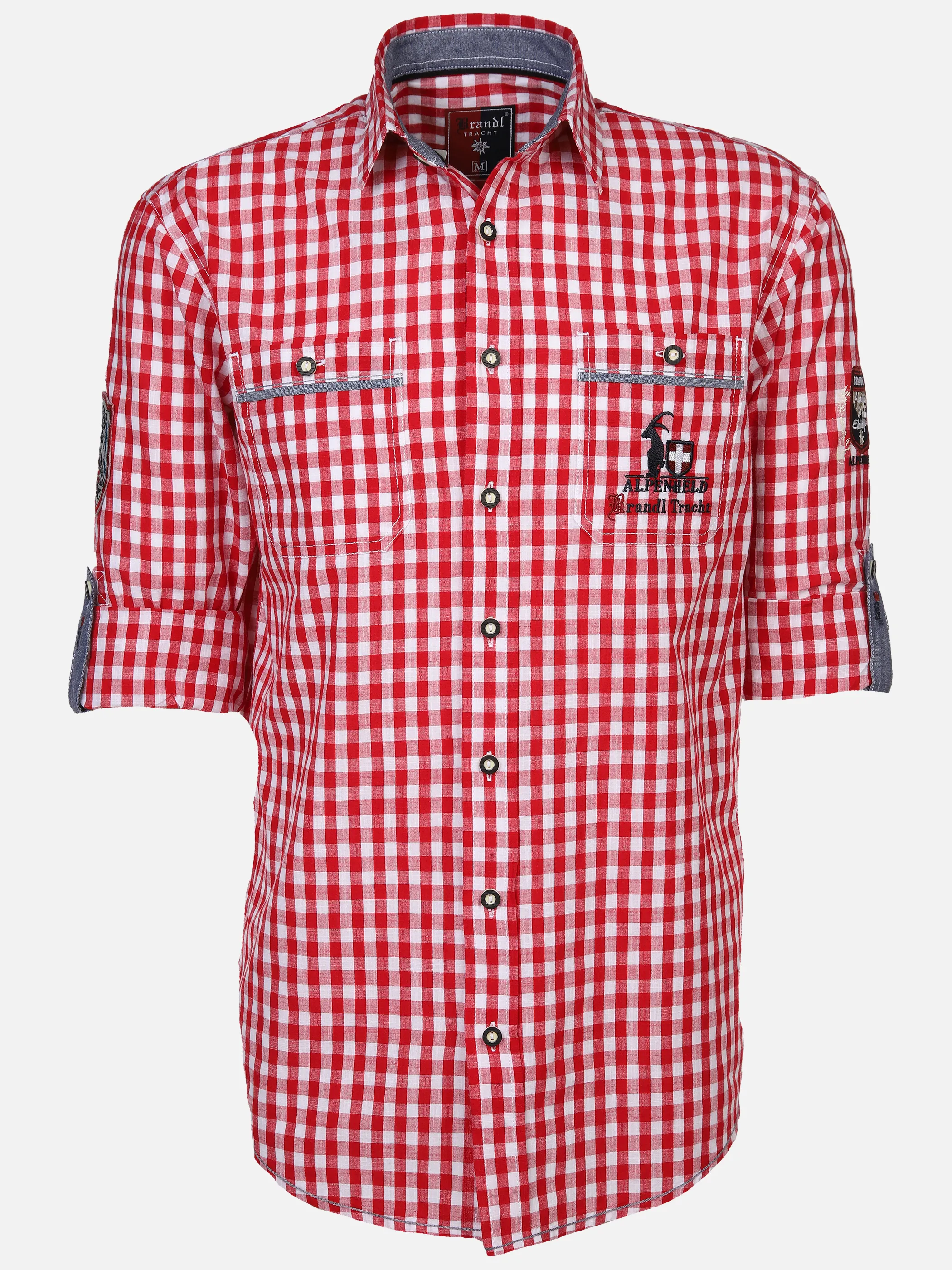 Brandl Tracht He. Trachtenhemd 1/1 Arm Rot 893338 RED 1 Brandl Tracht He. Trachtenhemd 1/1 Arm Rot 893338 RED 1