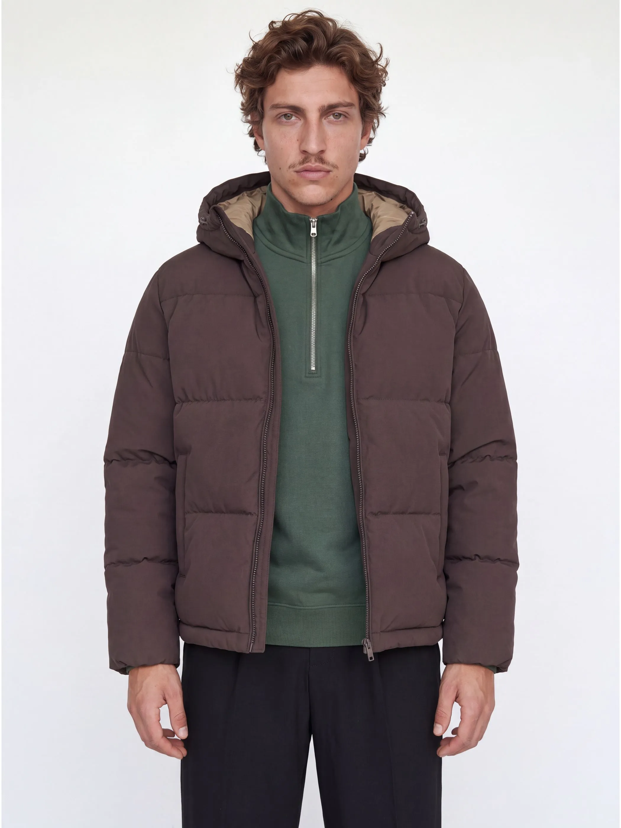 Jack Jones 12303930 JJGALAXY PUFFER JACKE Braun 930733 176035 1