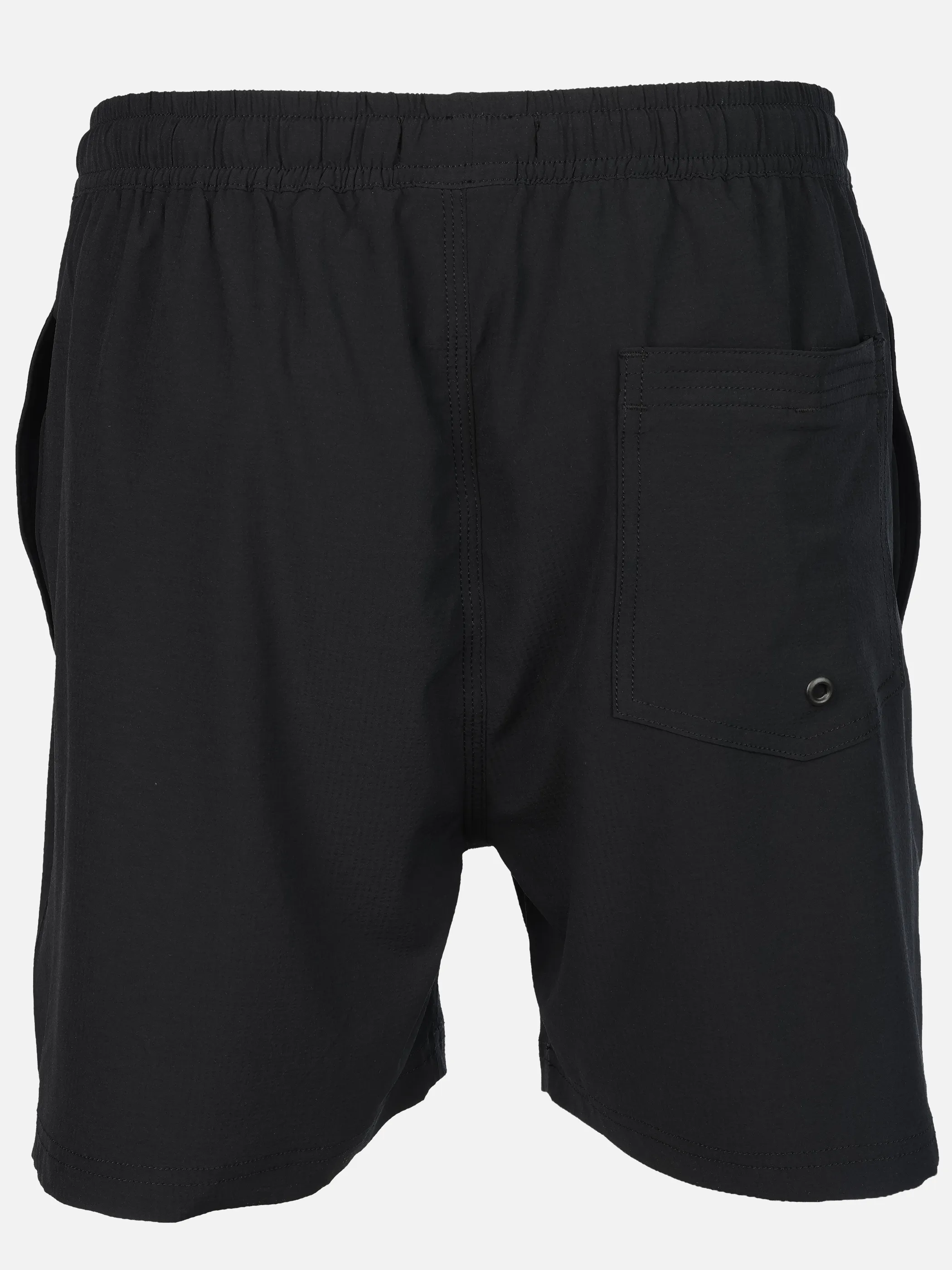 Grinario Sports He-Badeshorts, Seersucker, m. Gesäßtasche Schwarz 923519 BLACK BEA 2