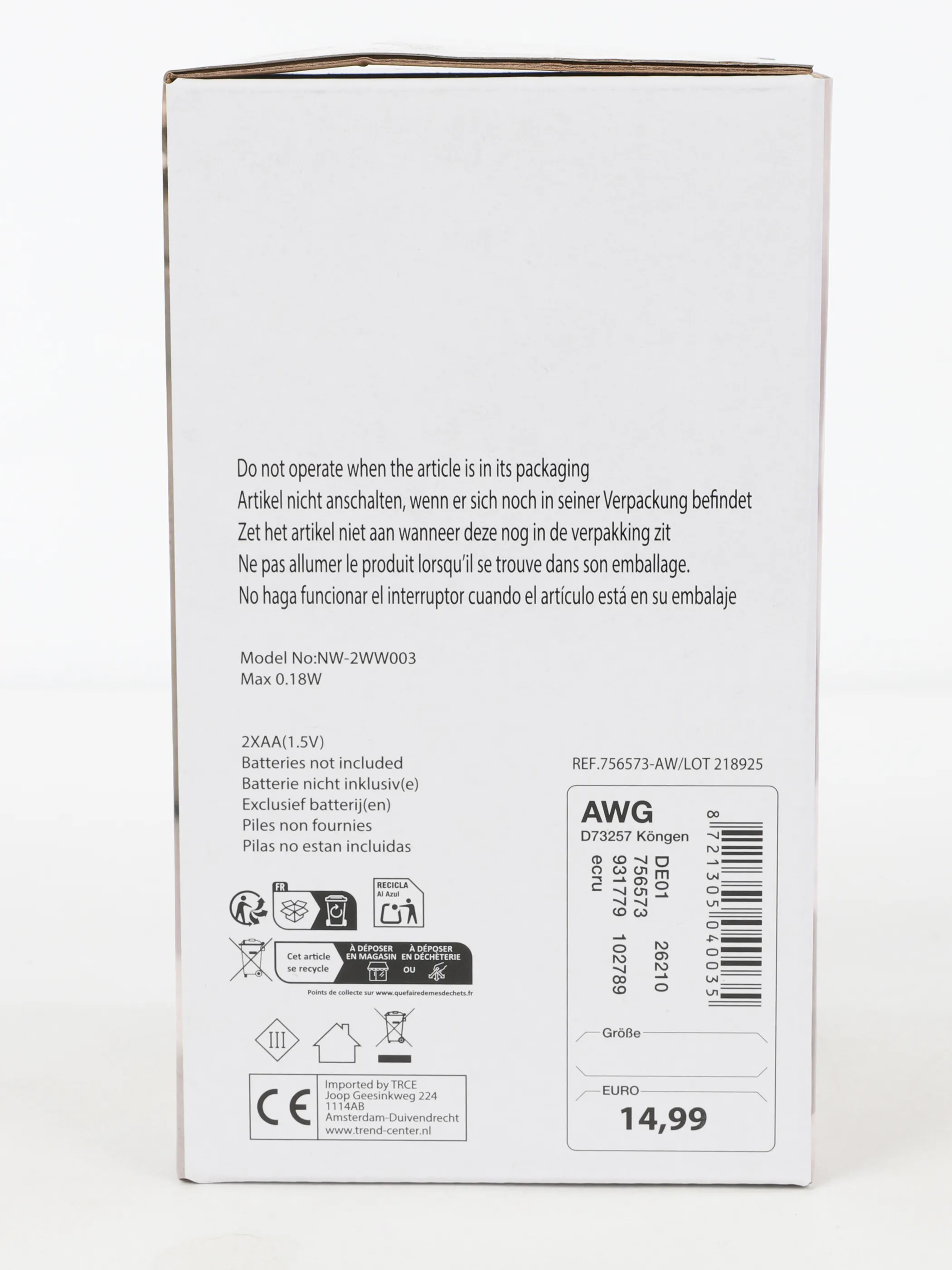 Deko Artikel LED Kerzen 3er Set Weiß 931779 ECRU 5