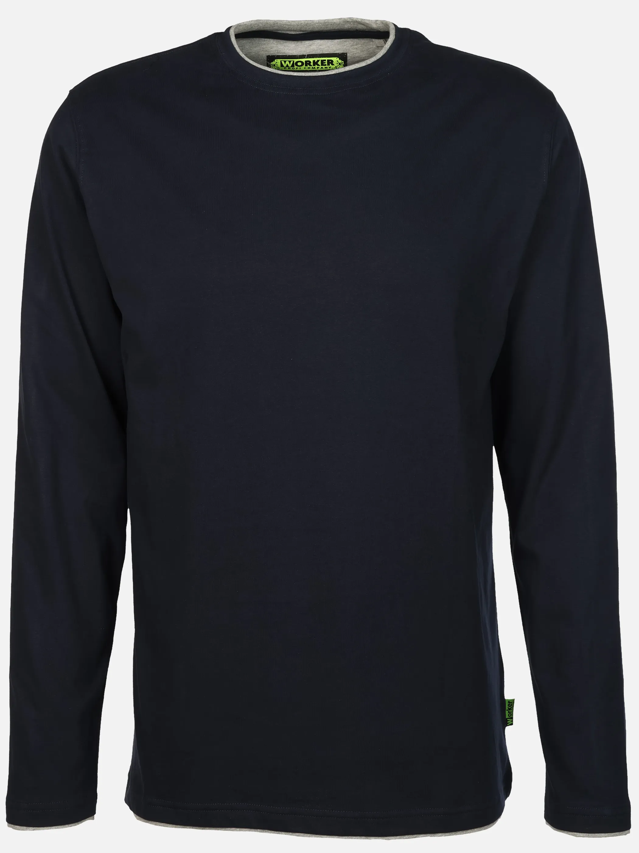 Worker He. T-Shirt 1/1 Arm 2in1 basic Blau 930535 NAVY 1