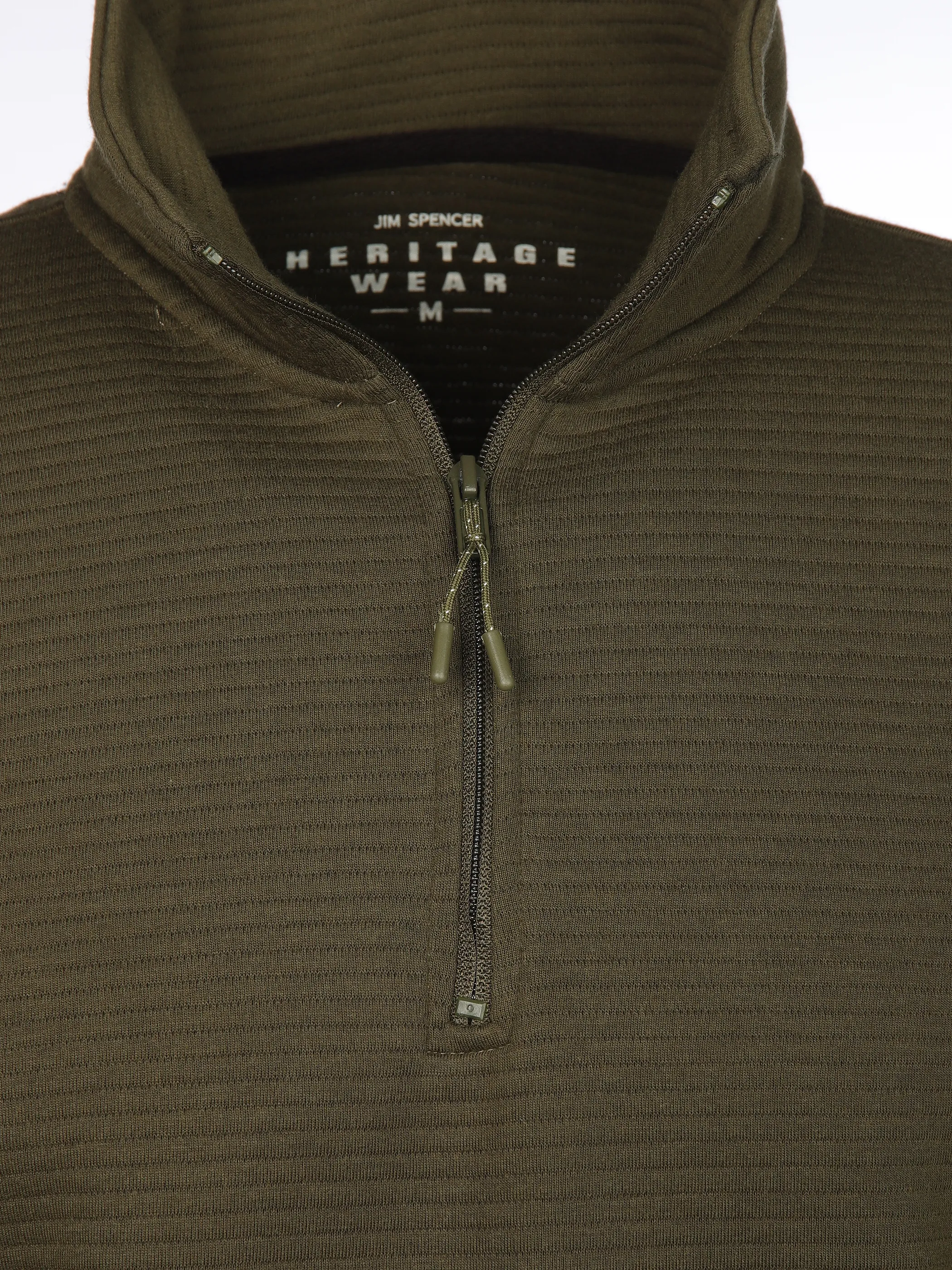 Jim Spencer He. Sweattroyer Struktur Oliv 913605 KHAKI 3