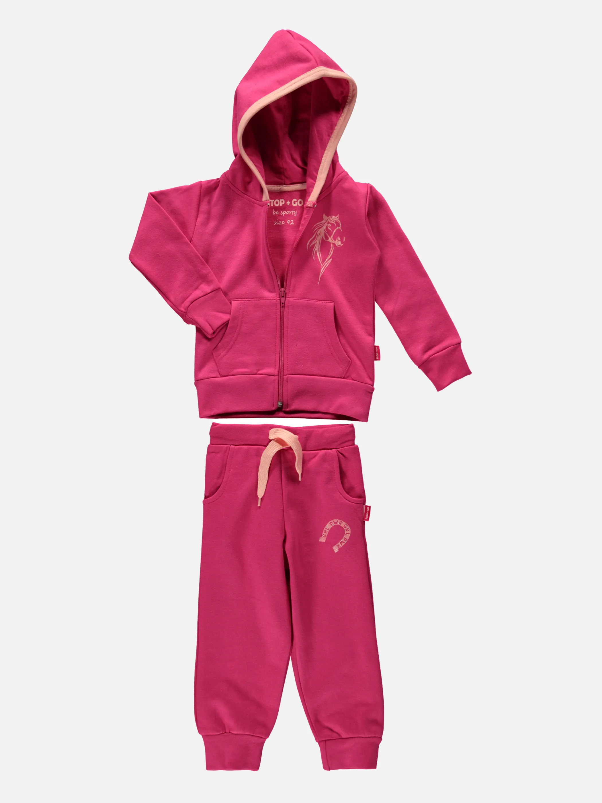 Mädchen Jogginganzug mit Glitzermotiv 122 831137-pink-6