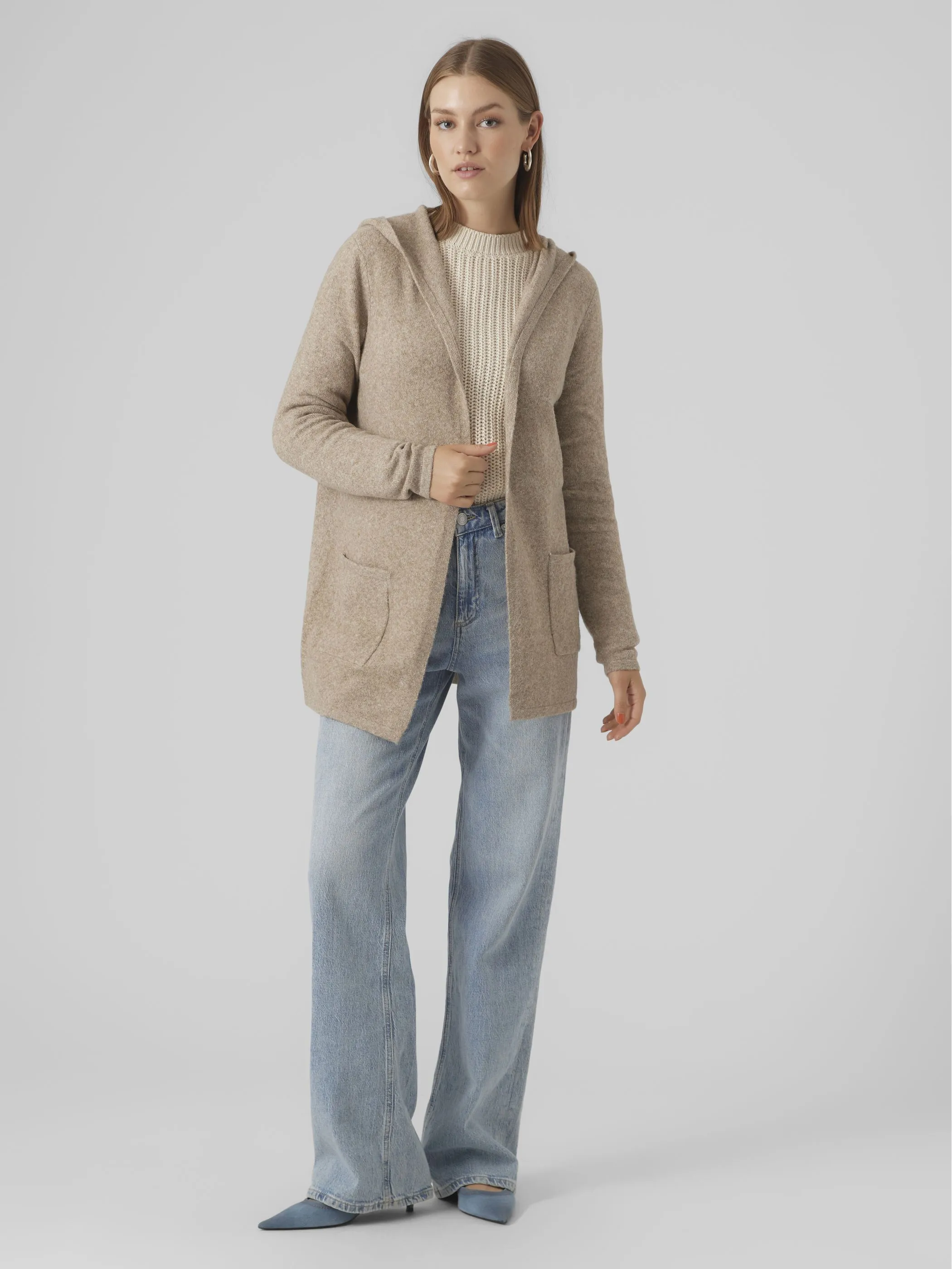 Vero Moda 10235948 VMDOFFY LS OPEN HOOD Braun 837728 253617001 4
