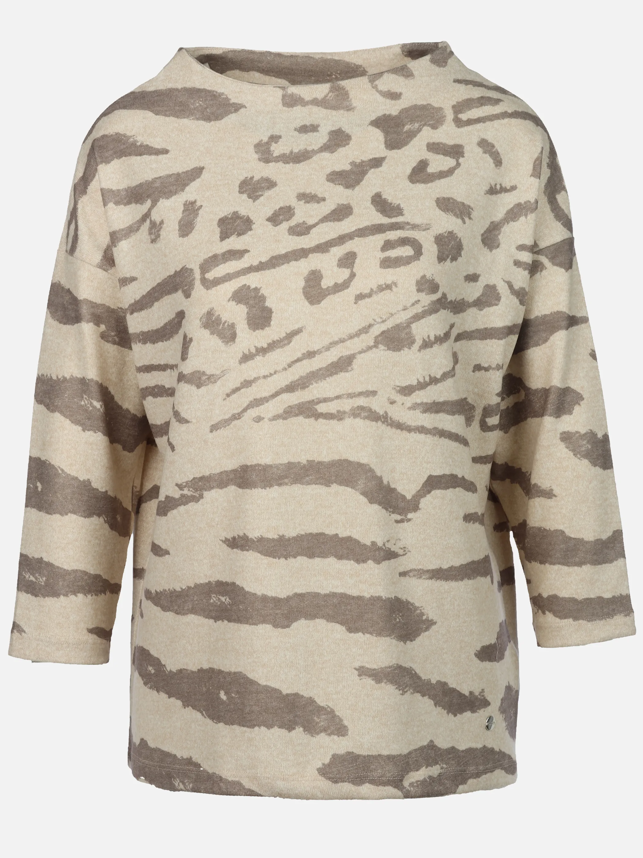 Sure Da-Flausch-Shirt m. Print Beige 914554 BEIGEMEL 1