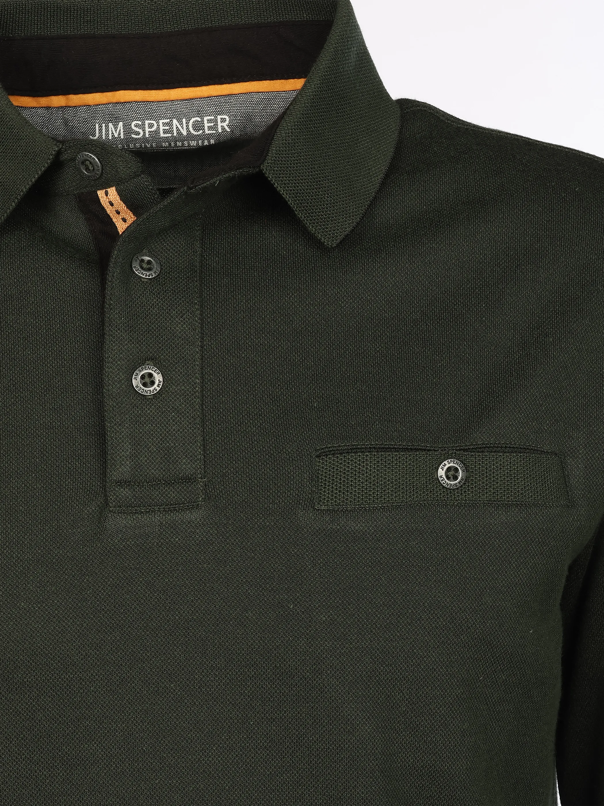 Jim Spencer He. Poloshirt 1/1 Arm Jacquard Grün 866258 12-4401TCX 3