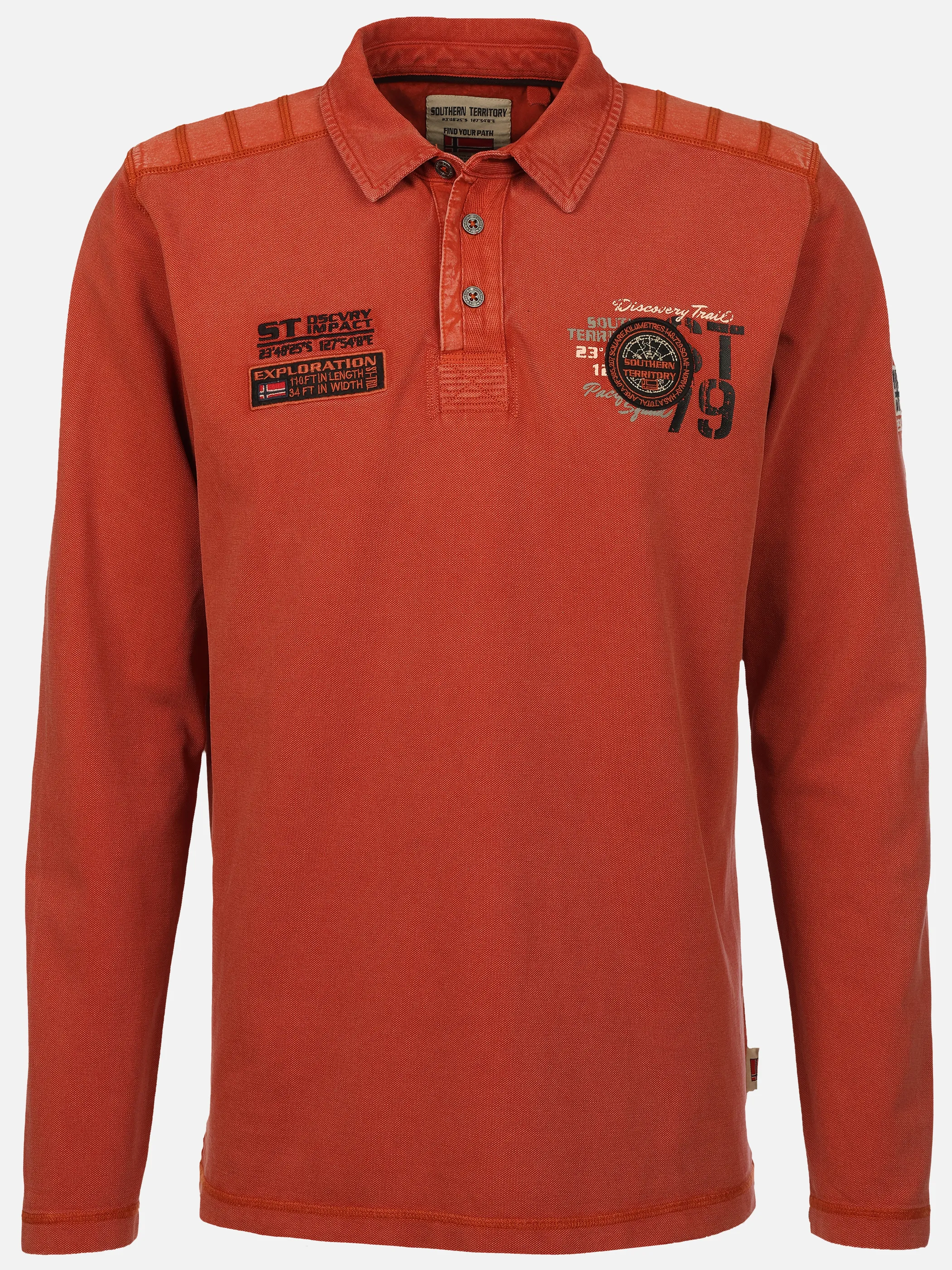 Southern Territory He. Poloshirt 1/1 Arm washer batch Orange 930520 ORANGE 1