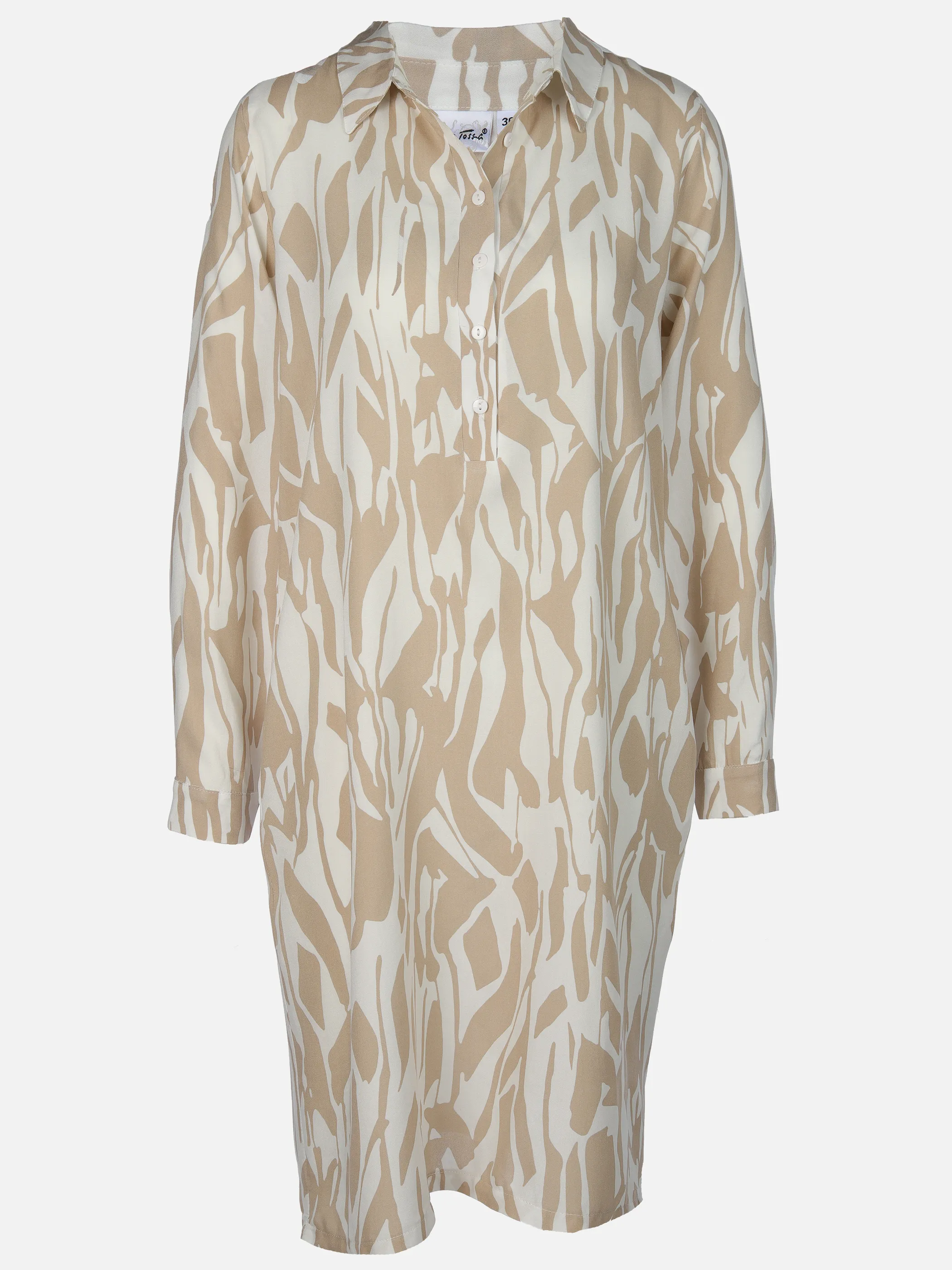 Lisa Tossa Da-Kleid m. Alloverprint Beige 909153 BE/WE 1