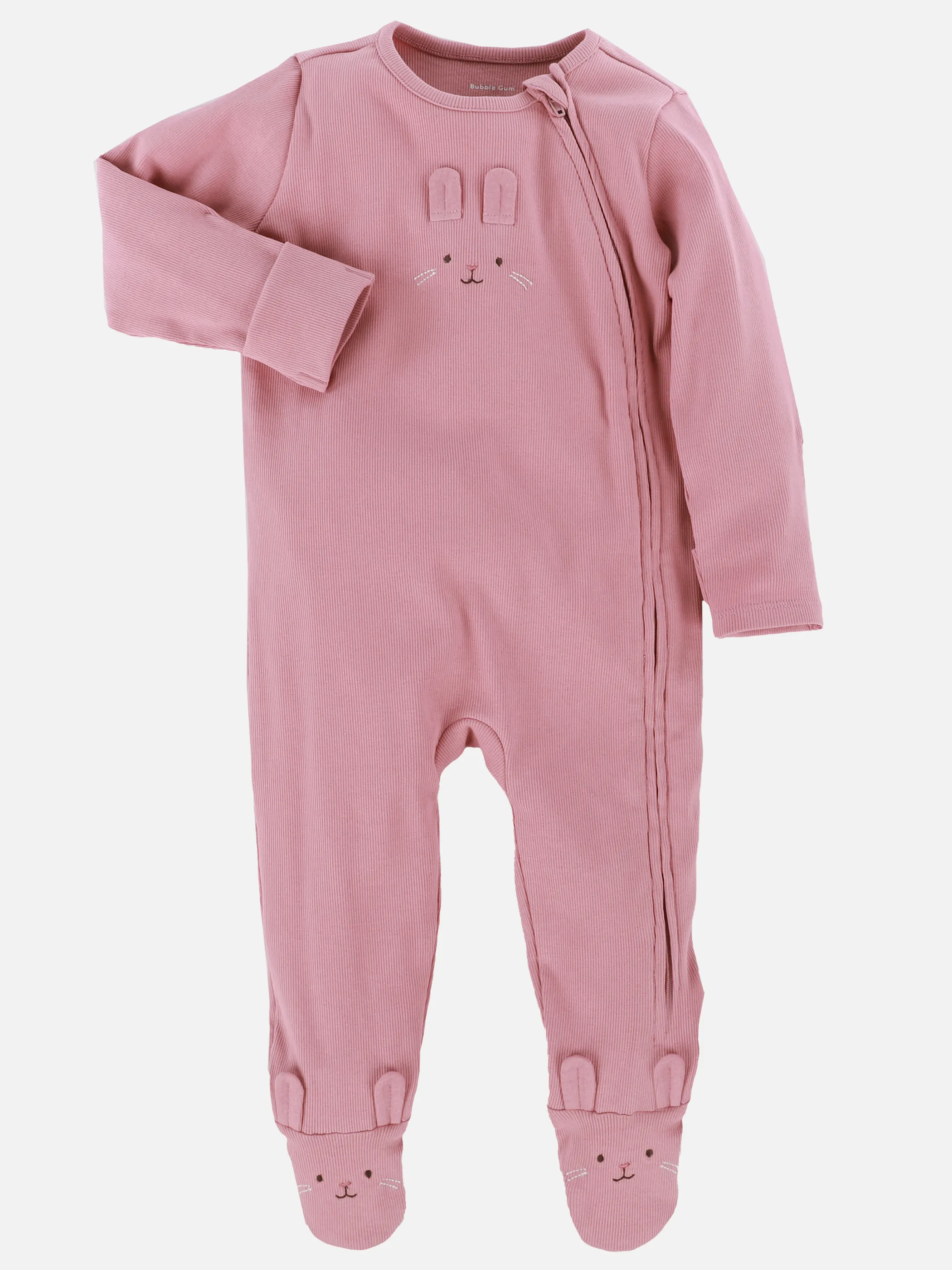 Bubble Gum BM 2er Pack Pyjama mit Hasen Print in rosa/weis Rosa 913426 ROSA/WEIß 3