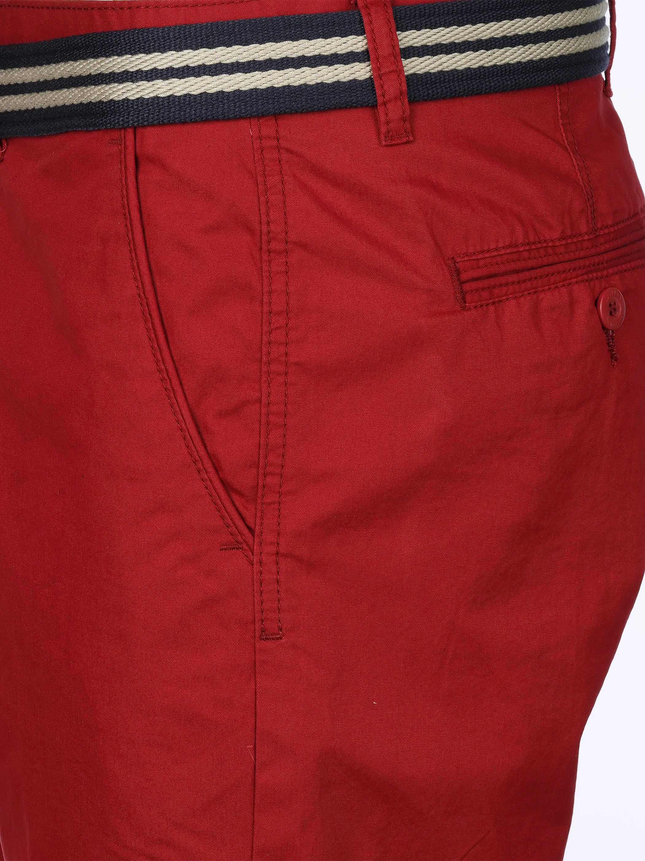 Jim Spencer He. Chino Bermuda m. Gürtel Rot 909479 35 ROT 4