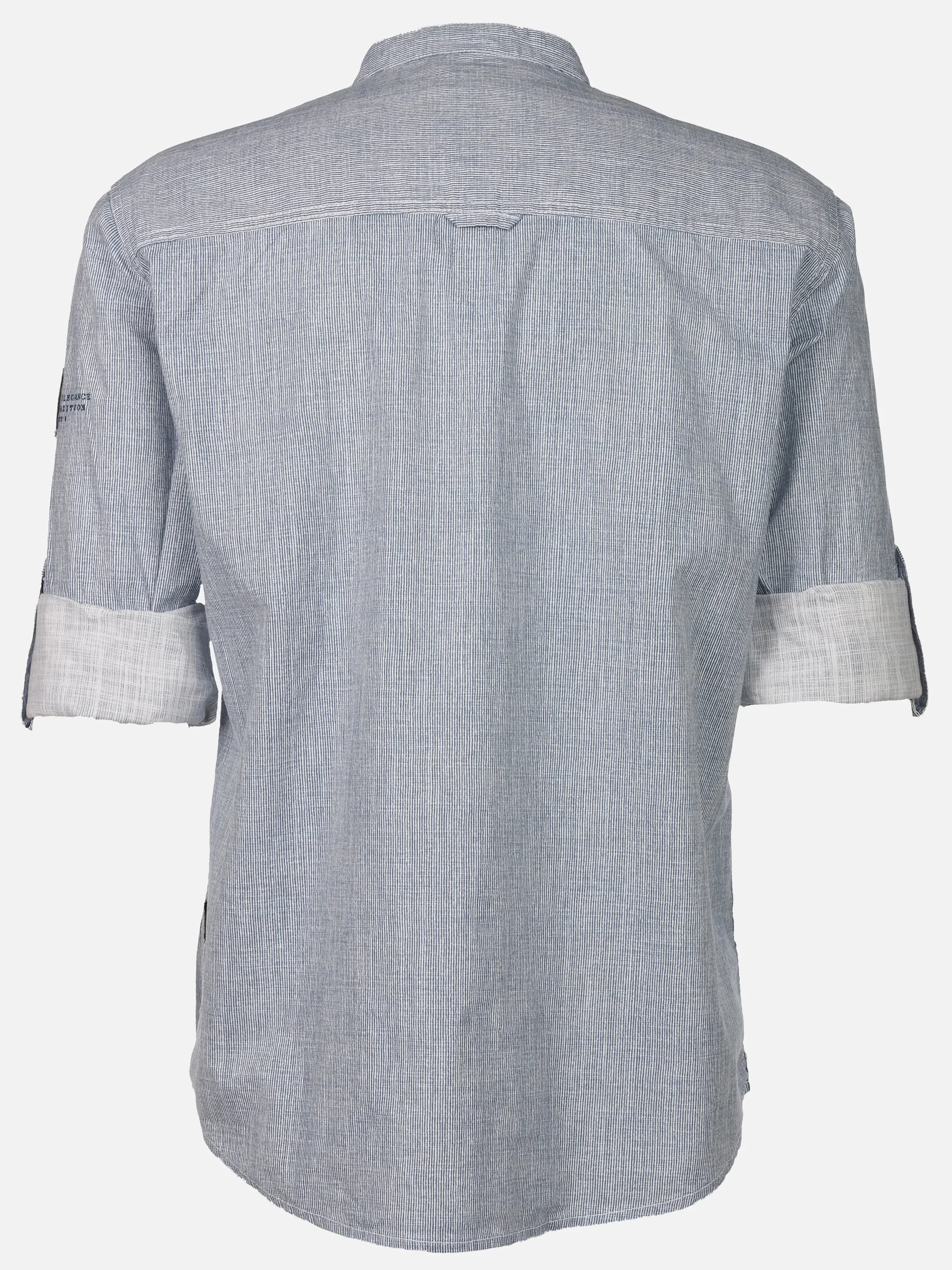 Jim Spencer He. Stehkragenhemd 1/1 Arm slub Blau 922245 BLUE 2