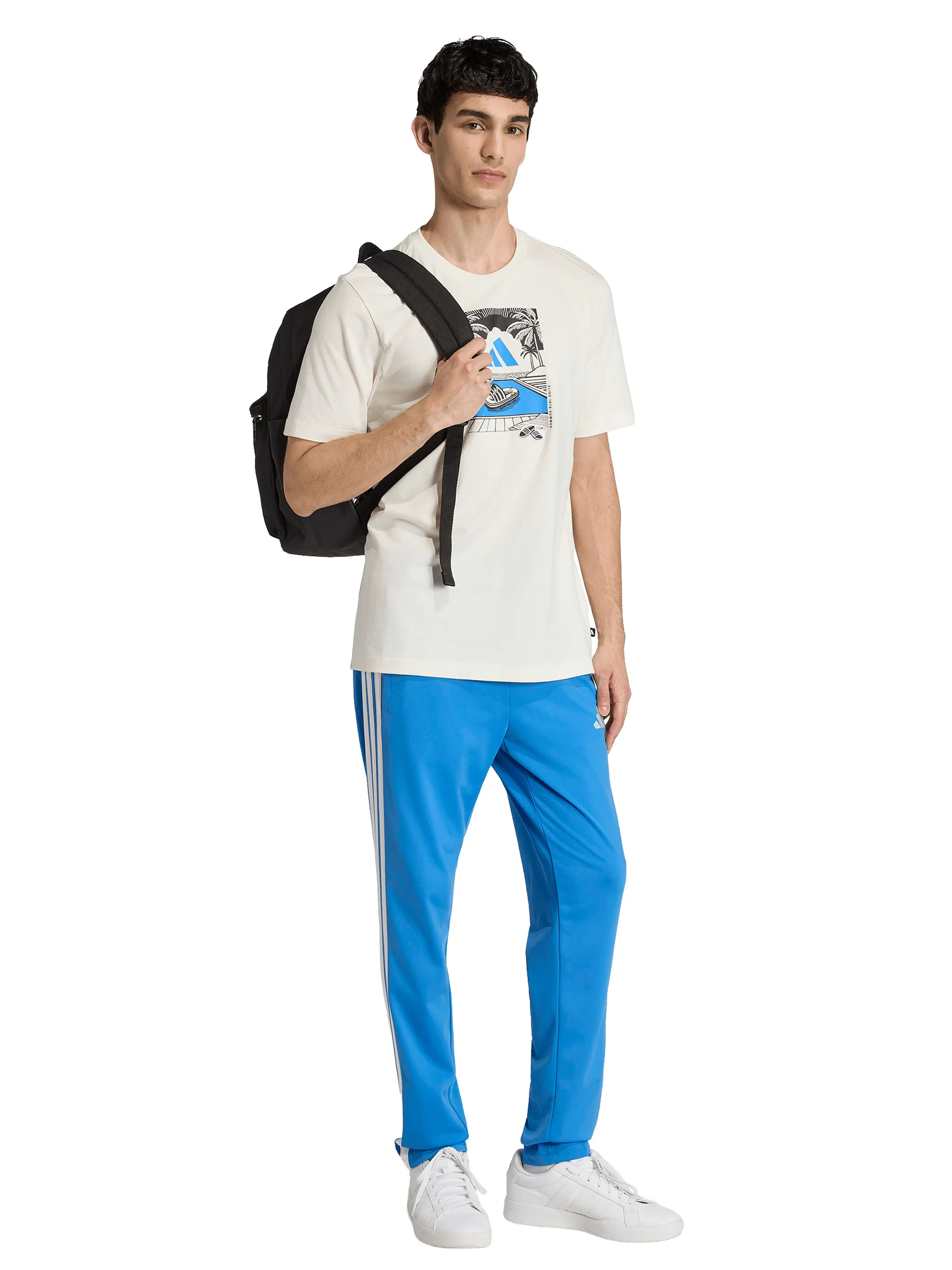 Adidas JZ5001 He-T-Shirt SUMMER SLIDES RELAX GRAPHIC Weiß 923740 000 1