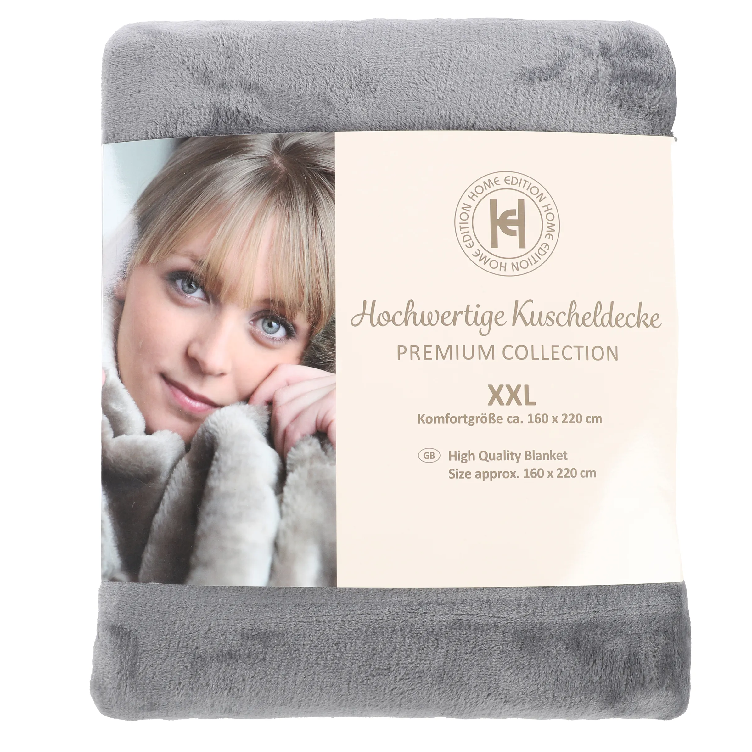 Deko Artikel Kuscheldecke XXL 160x220 Grau 890088 GRAU 2
