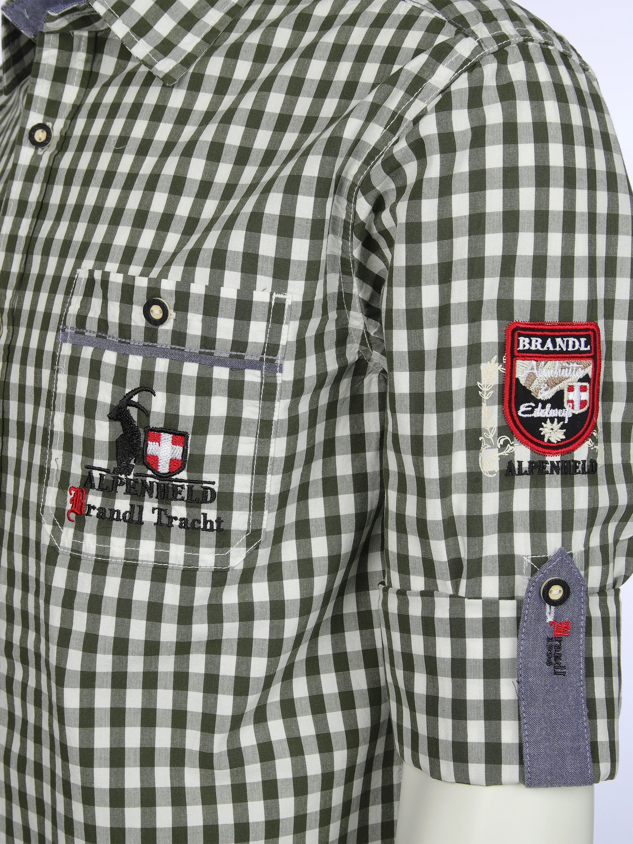 Brandl Tracht He. Trachtenhemd 1/1 Arm Oliv 893338 KHAKI 3 Brandl Tracht He. Trachtenhemd 1/1 Arm Oliv 893338 KHAKI 3