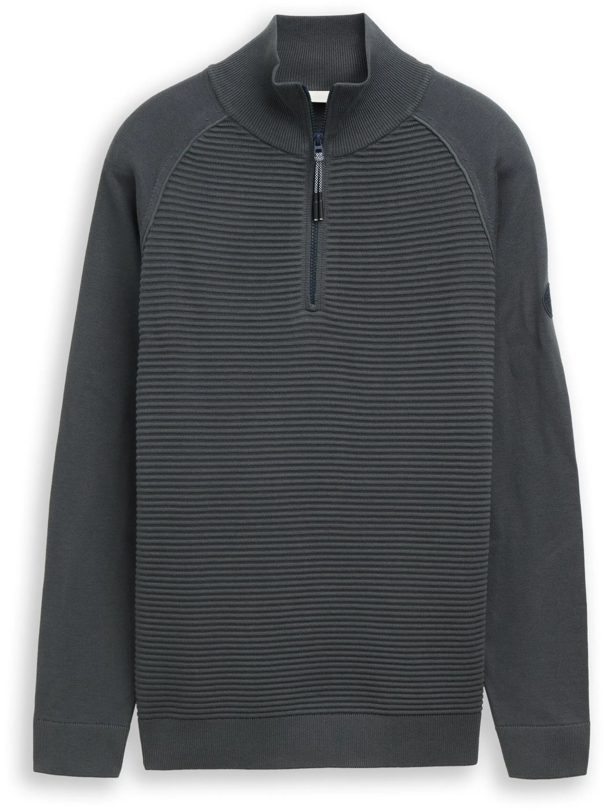 Tom Tailor 1052236 minimal structured troyer knit Grün 934265 14406