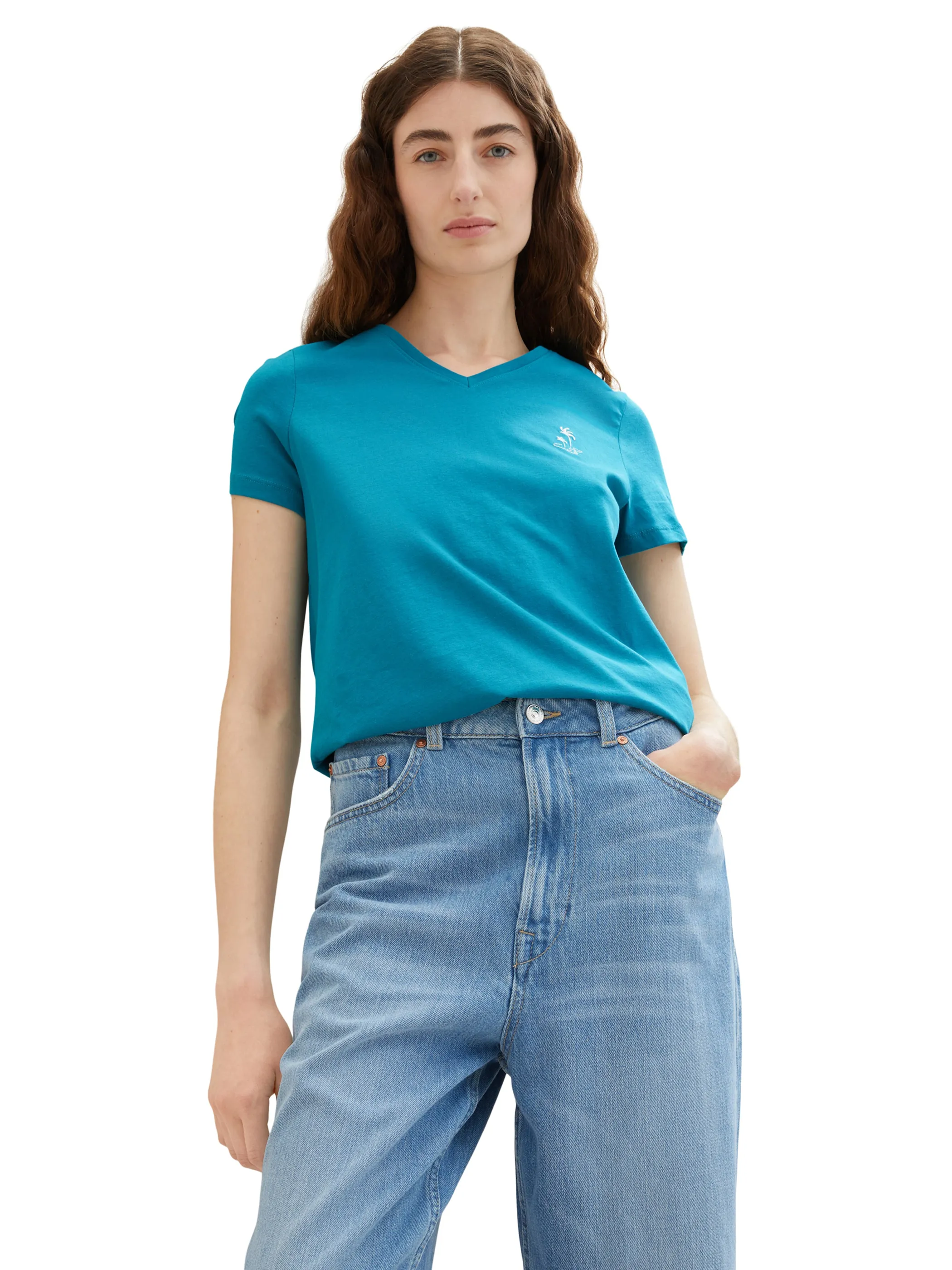 Tom Tailor 1036889 T-shirt v-neck Türkis 880273 31668 2 Tom Tailor 1036889 T-shirt v-neck Türkis 880273 31668 2