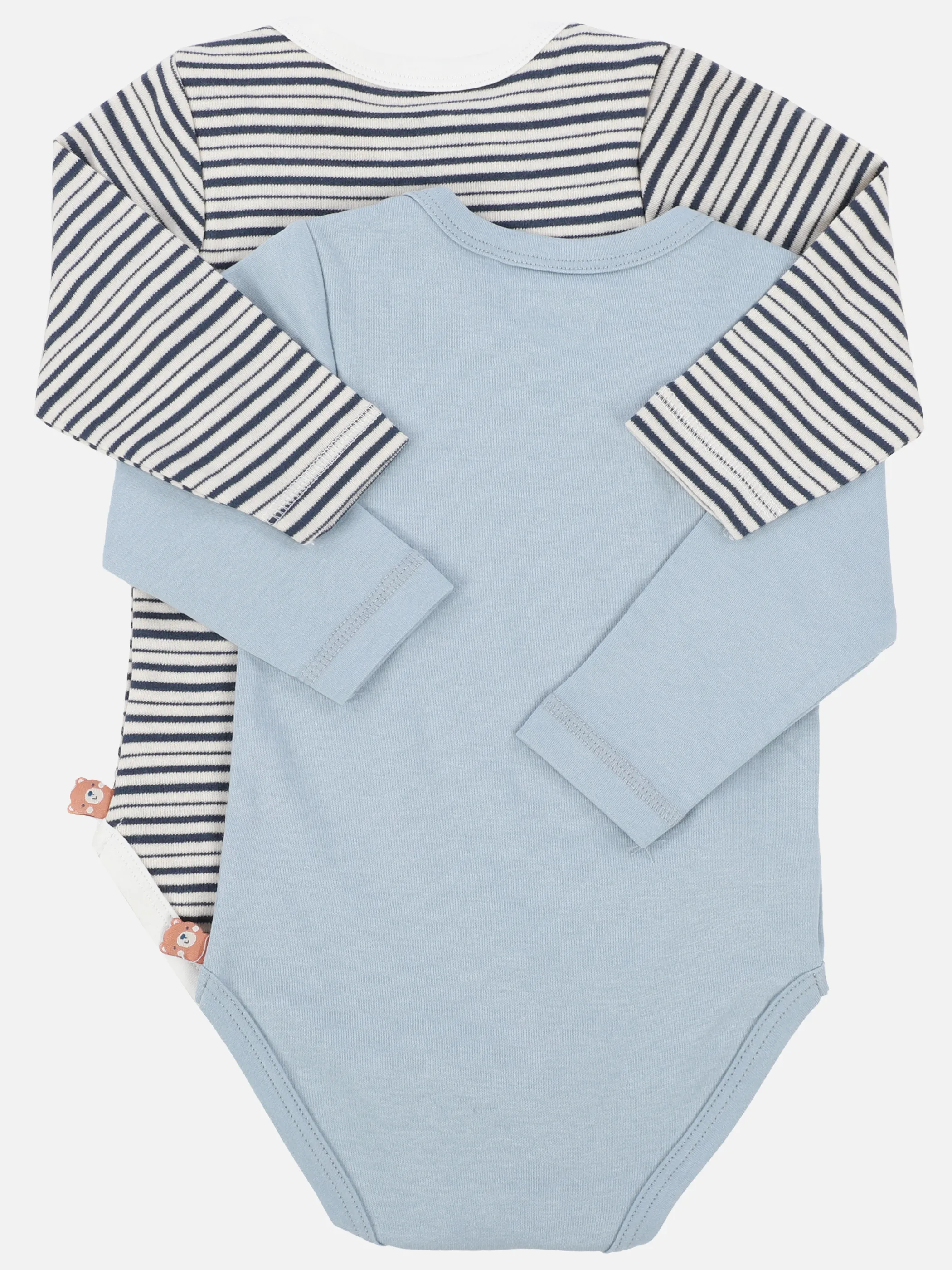 Bubble Gum Baby Jungen 2er Pack Bodys american Stil in blau Blau 898706 BLAU 2