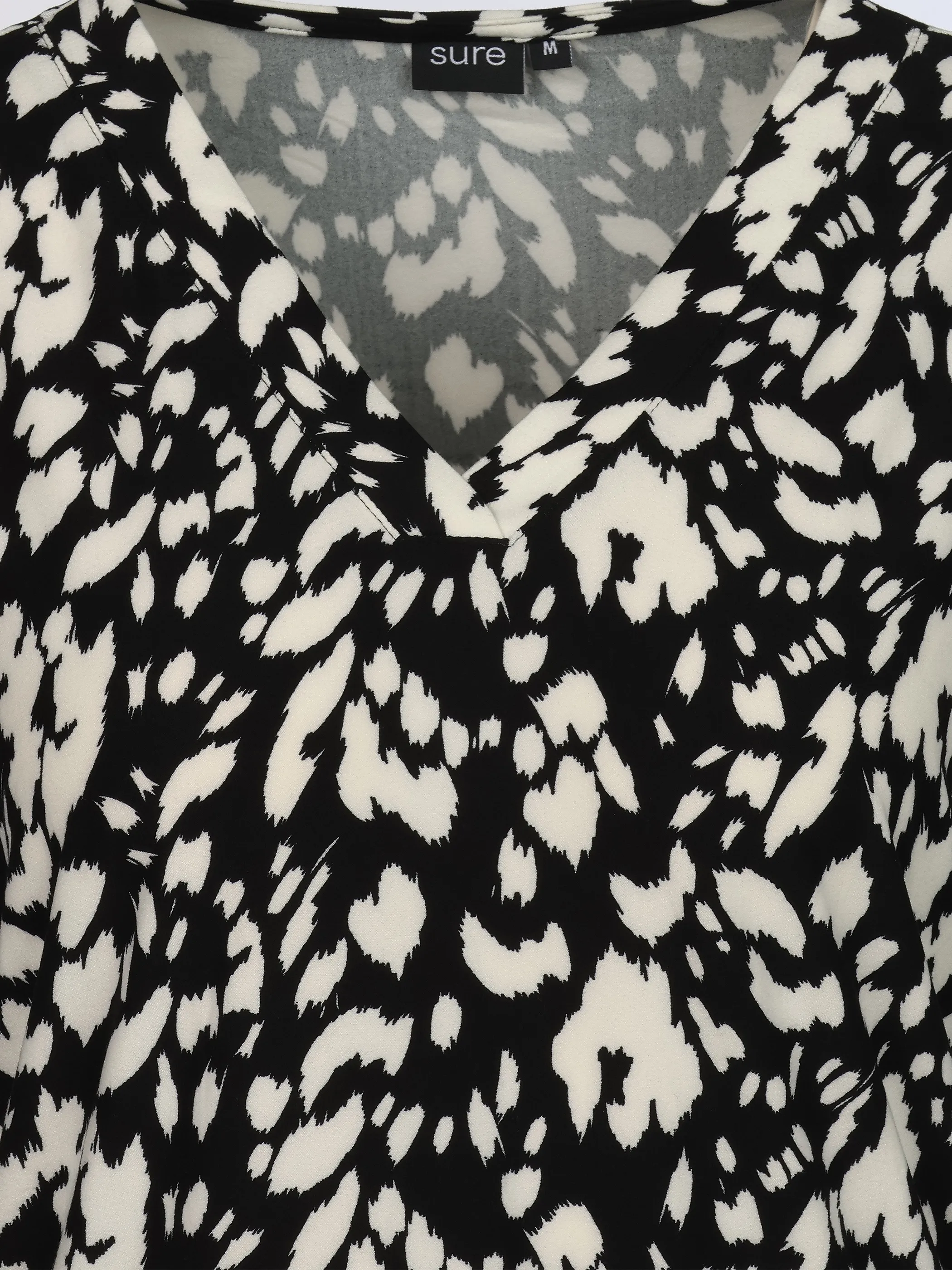 Sure Da-Shirt m. Alloverprint Schwarz 933602 OFFWHITE 3