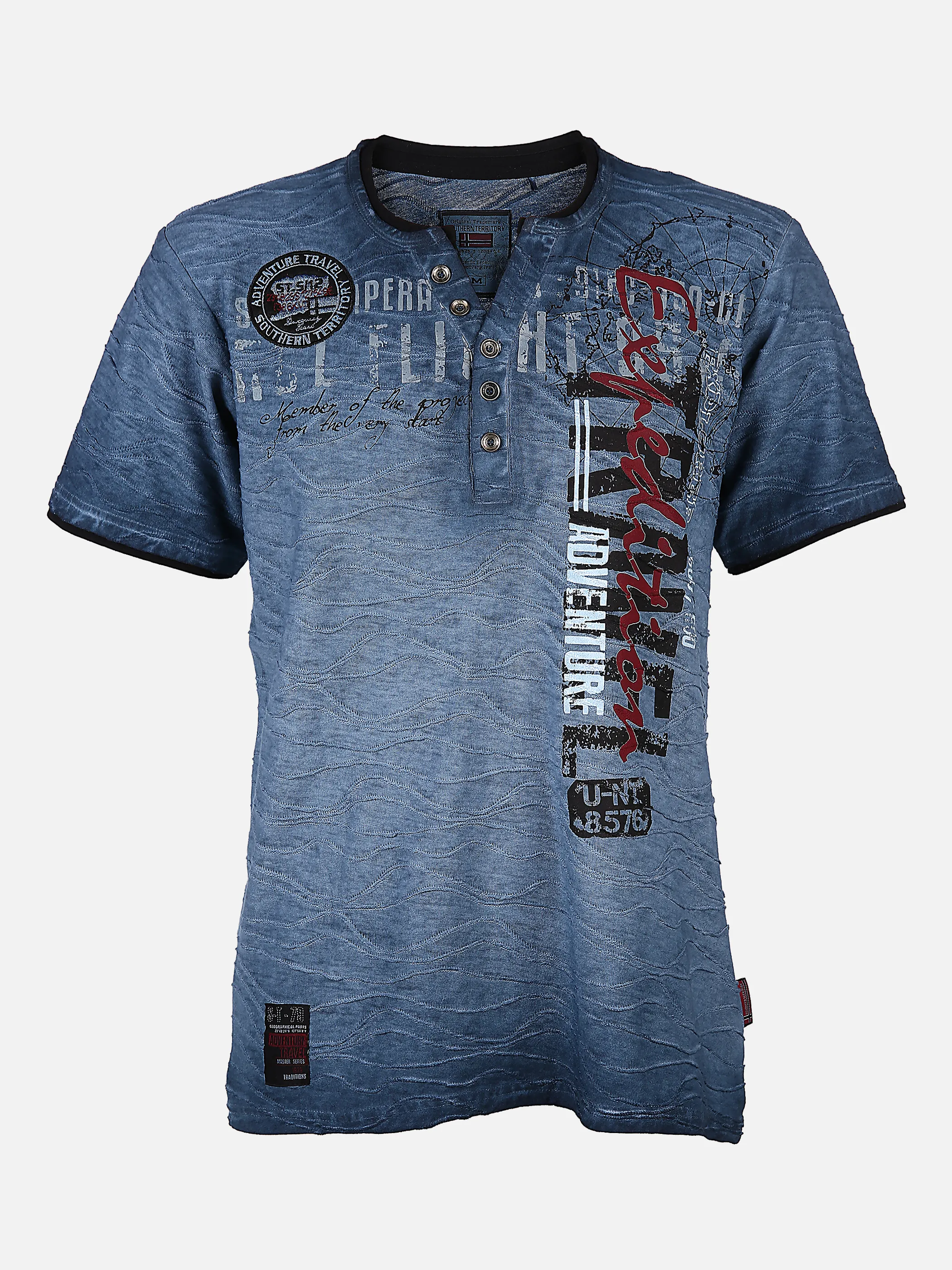 Southern Territory He. Henleyshirt 1/2 Arm Jacqua Blau 833514 NAVY 1