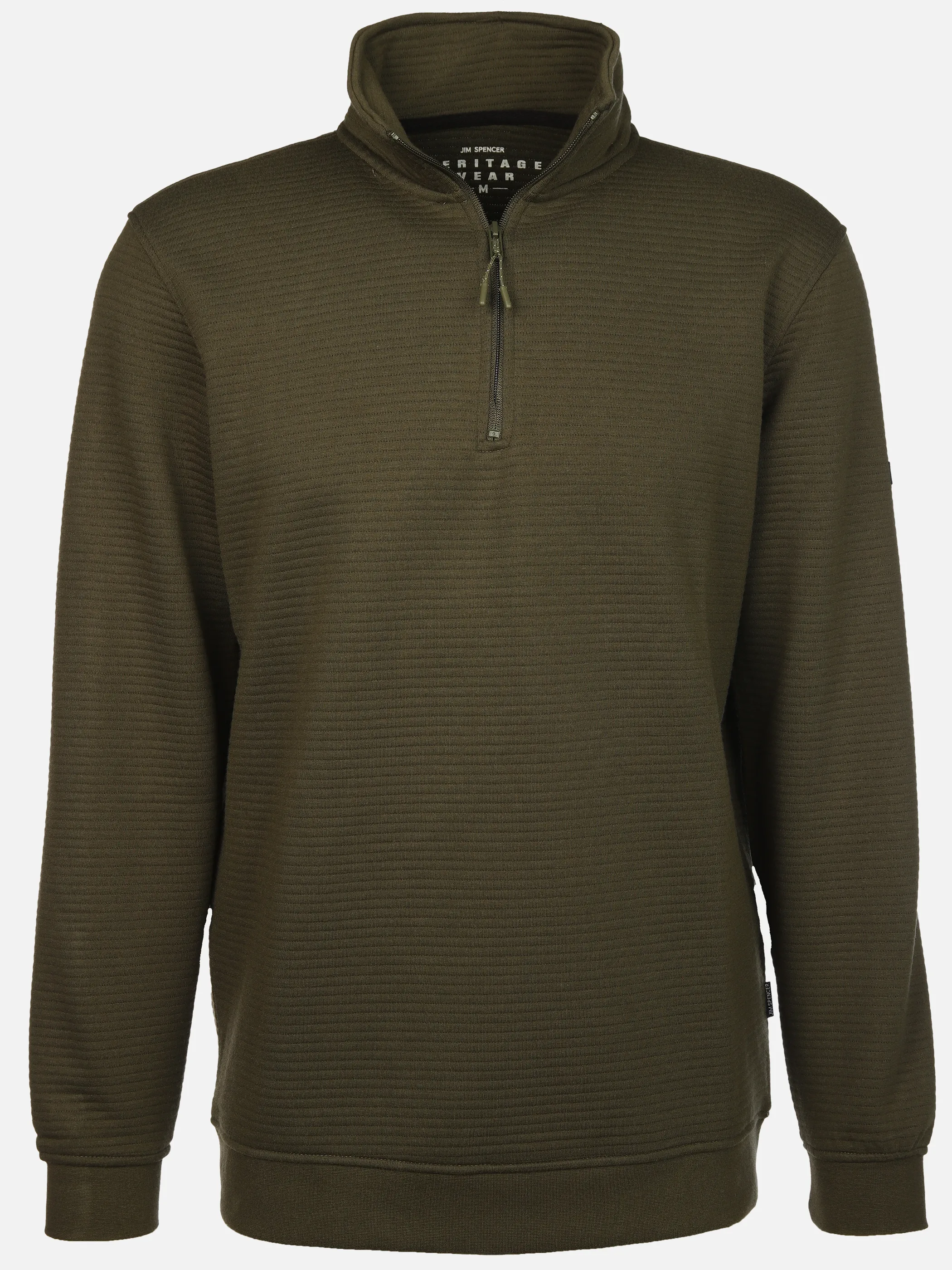 Jim Spencer He. Sweattroyer Struktur Oliv 913605 KHAKI 1