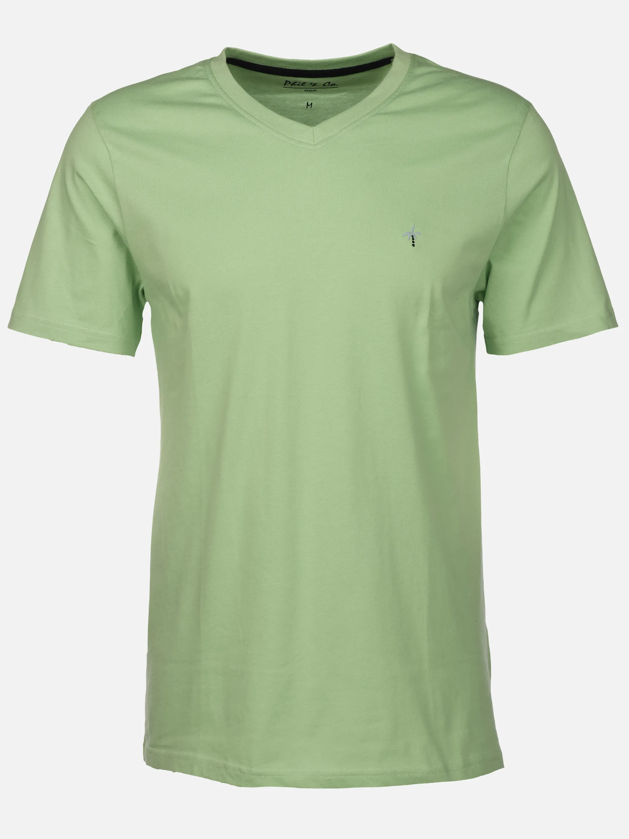 Phil+Co He. Schlafshirt 1/2 Arm Palme Grün 922938 GRÜN 1