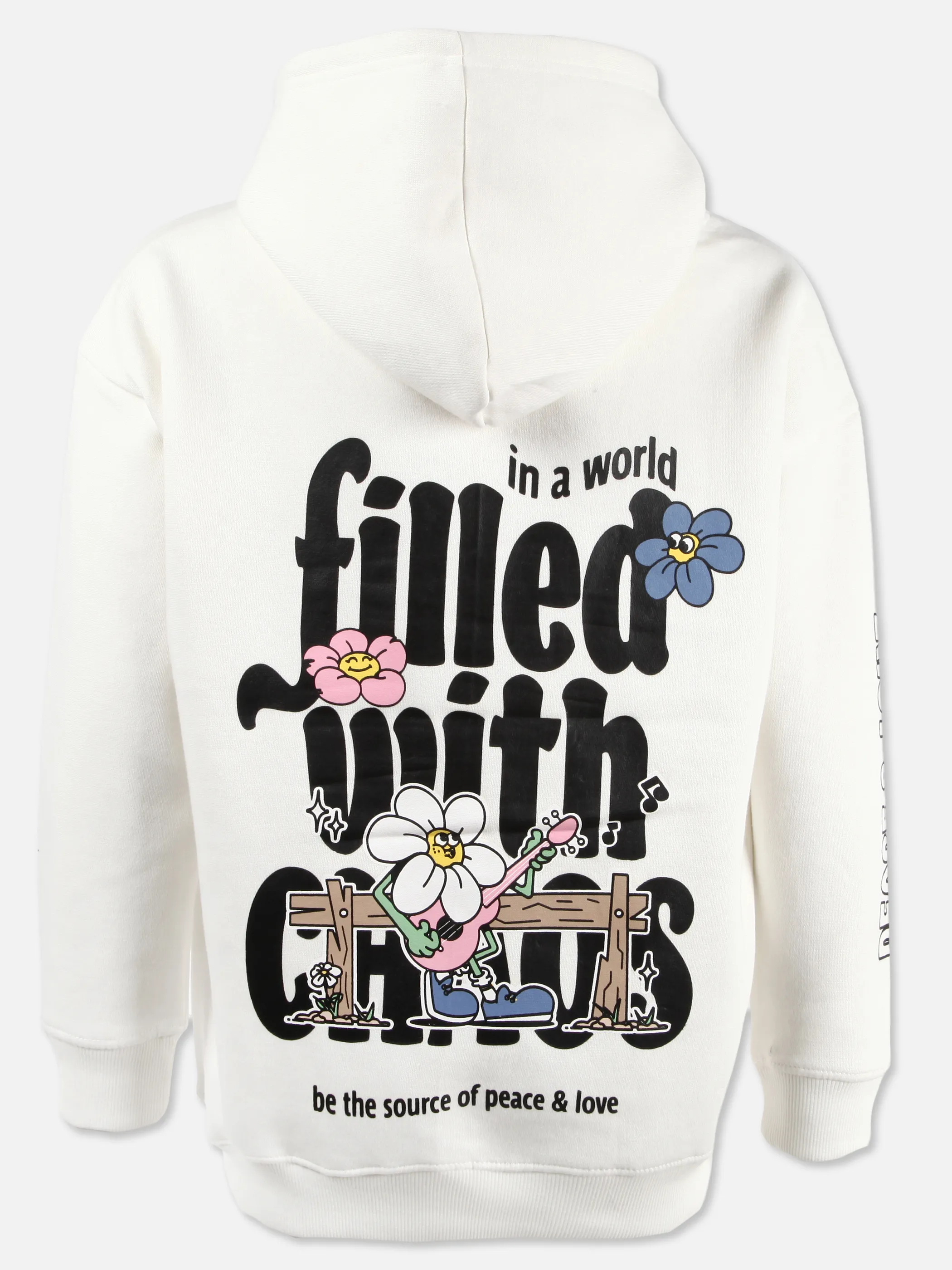One Way JM Sweatshirt weiß mit großem Back Print Weiß 930125 WEIß 2