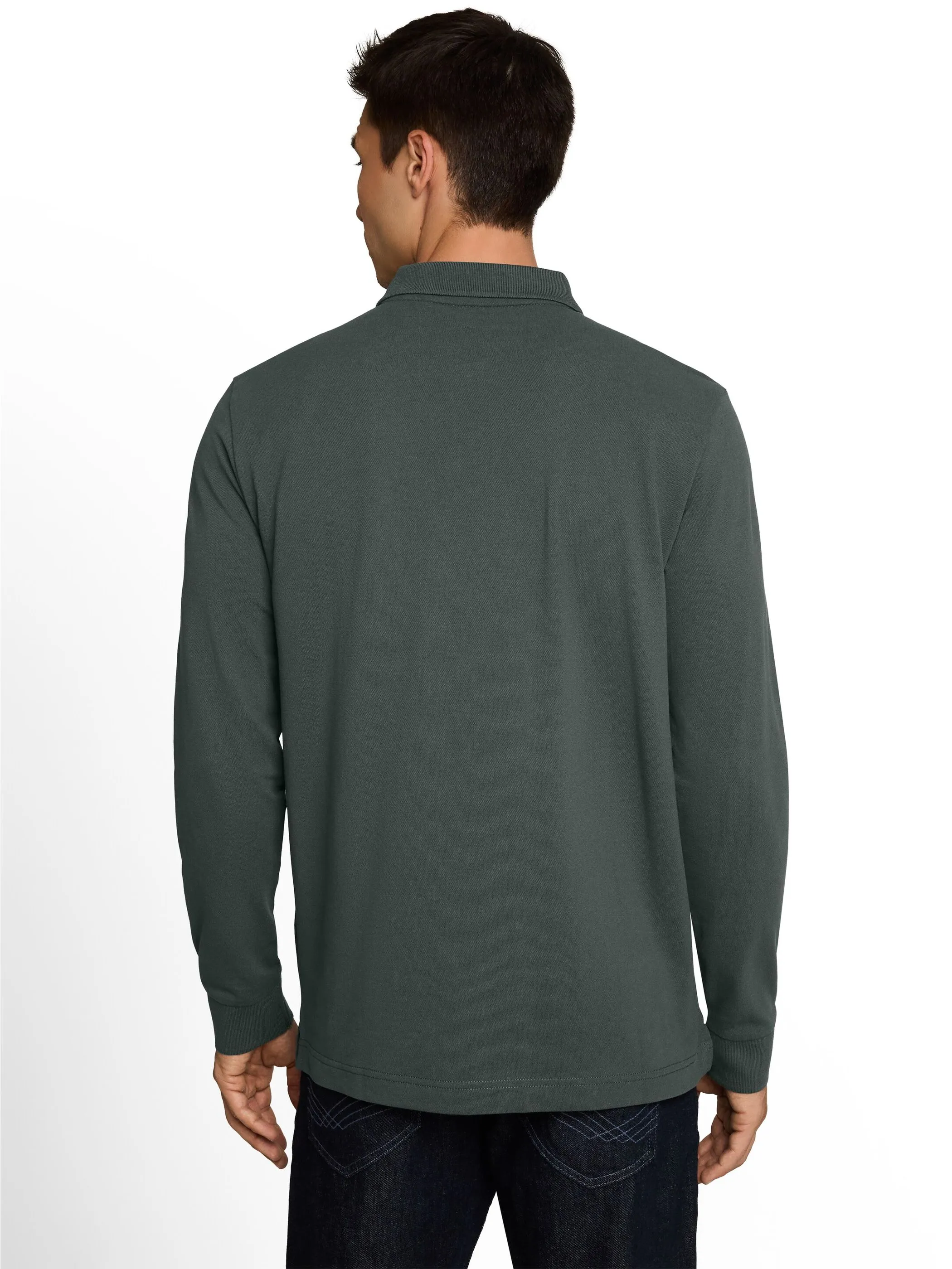 Tom Tailor 1052652 NOS basic longsleeve polo Grün 934239 14406 2