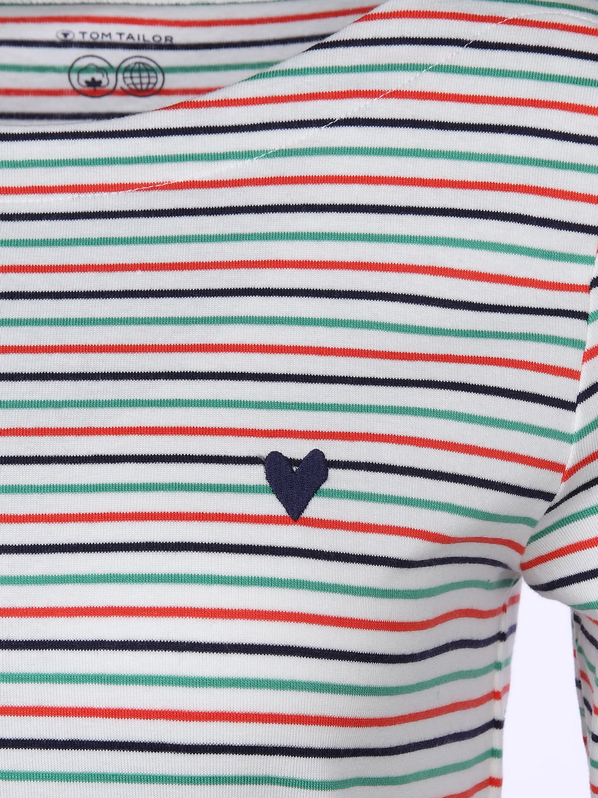 Tom Tailor 1035382 NOS T-shirt longsleeve stripe Weiß 874830 31289 3