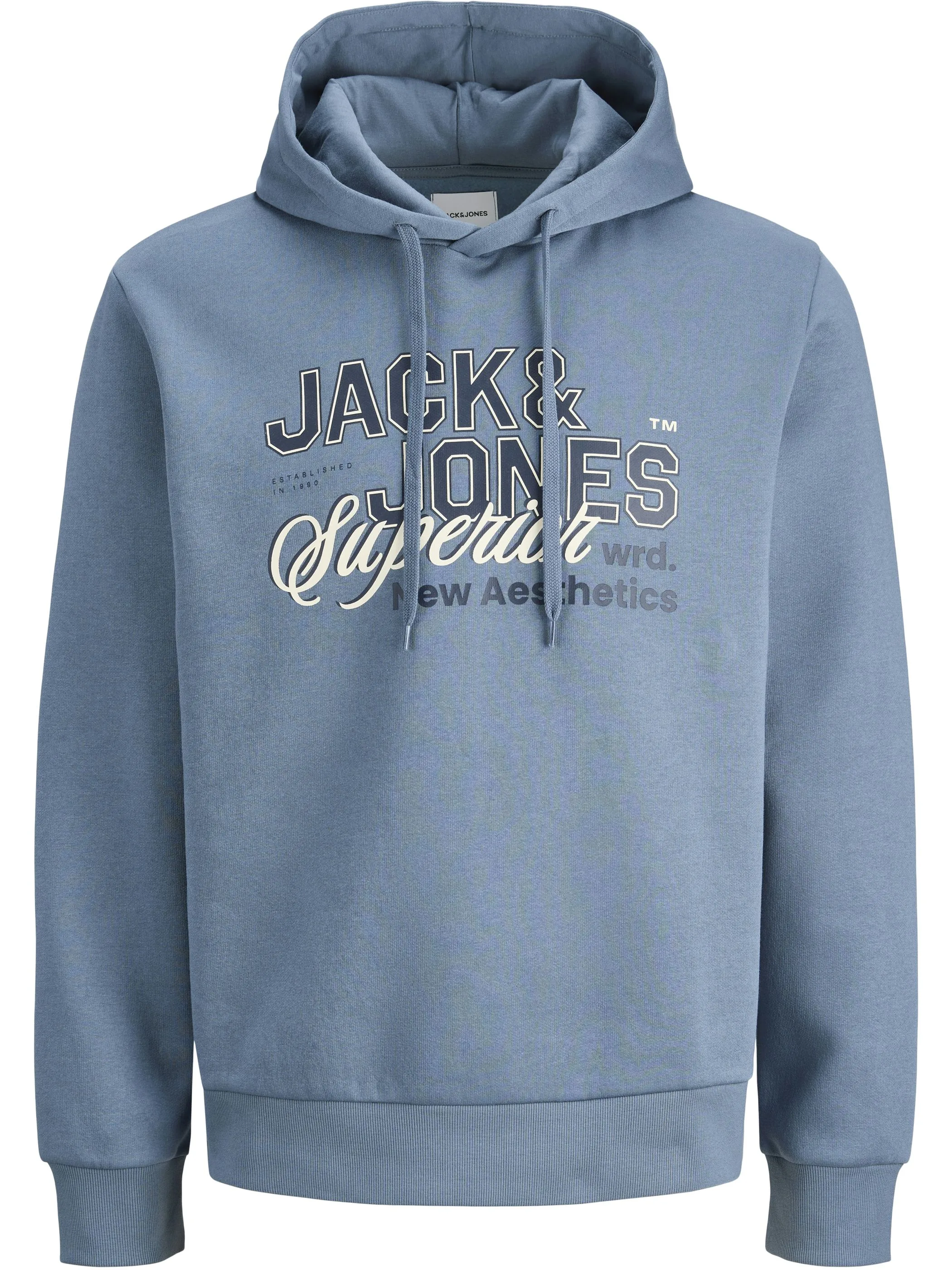 Jack Jones 12279649 JJELOGO SWEAT HOOD 2 Blau 922228 176533 1
