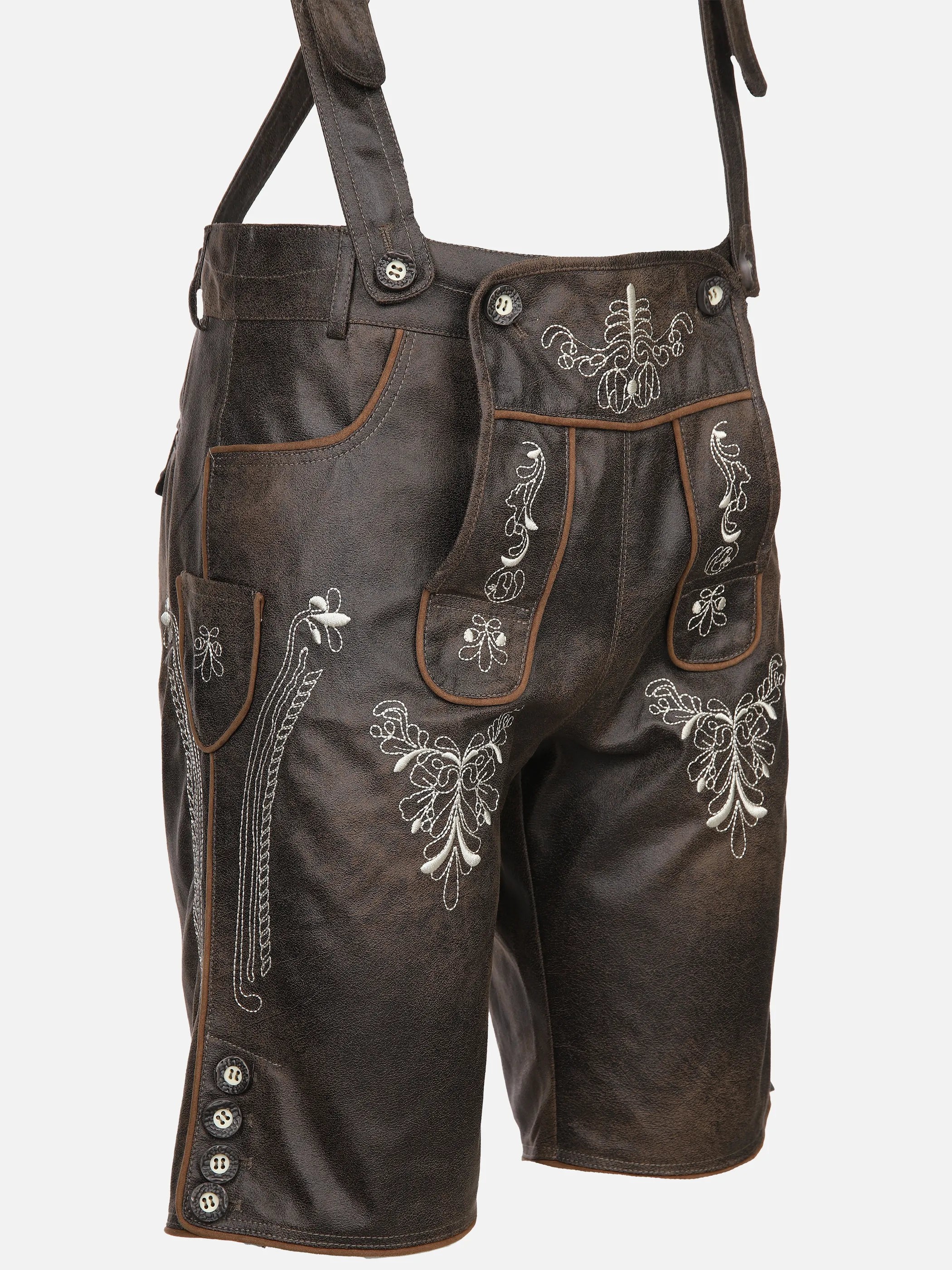 Brandl Tracht He. Trachtenshort PU Stickerei Braun 895214 BRAUN 3 Brandl Tracht He. Trachtenshort PU Stickerei Braun 895214 BRAUN 3
