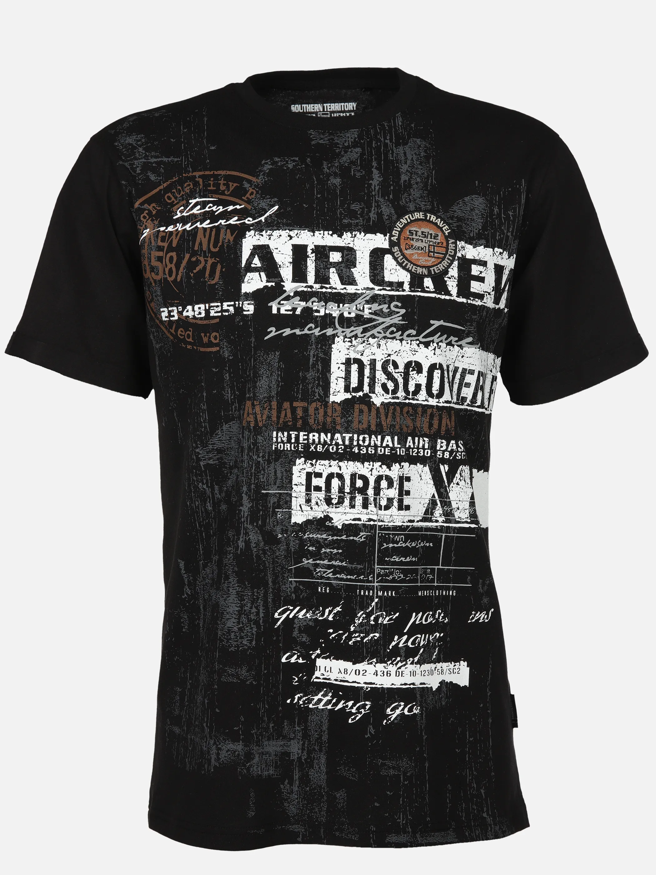 Southern Territory He. T-Shirt 1/2 Arm allover print Schwarz 910633 SCHWARZ 1 Southern Territory He. T-Shirt 1/2 Arm allover print Schwarz 910633 SCHWARZ 1