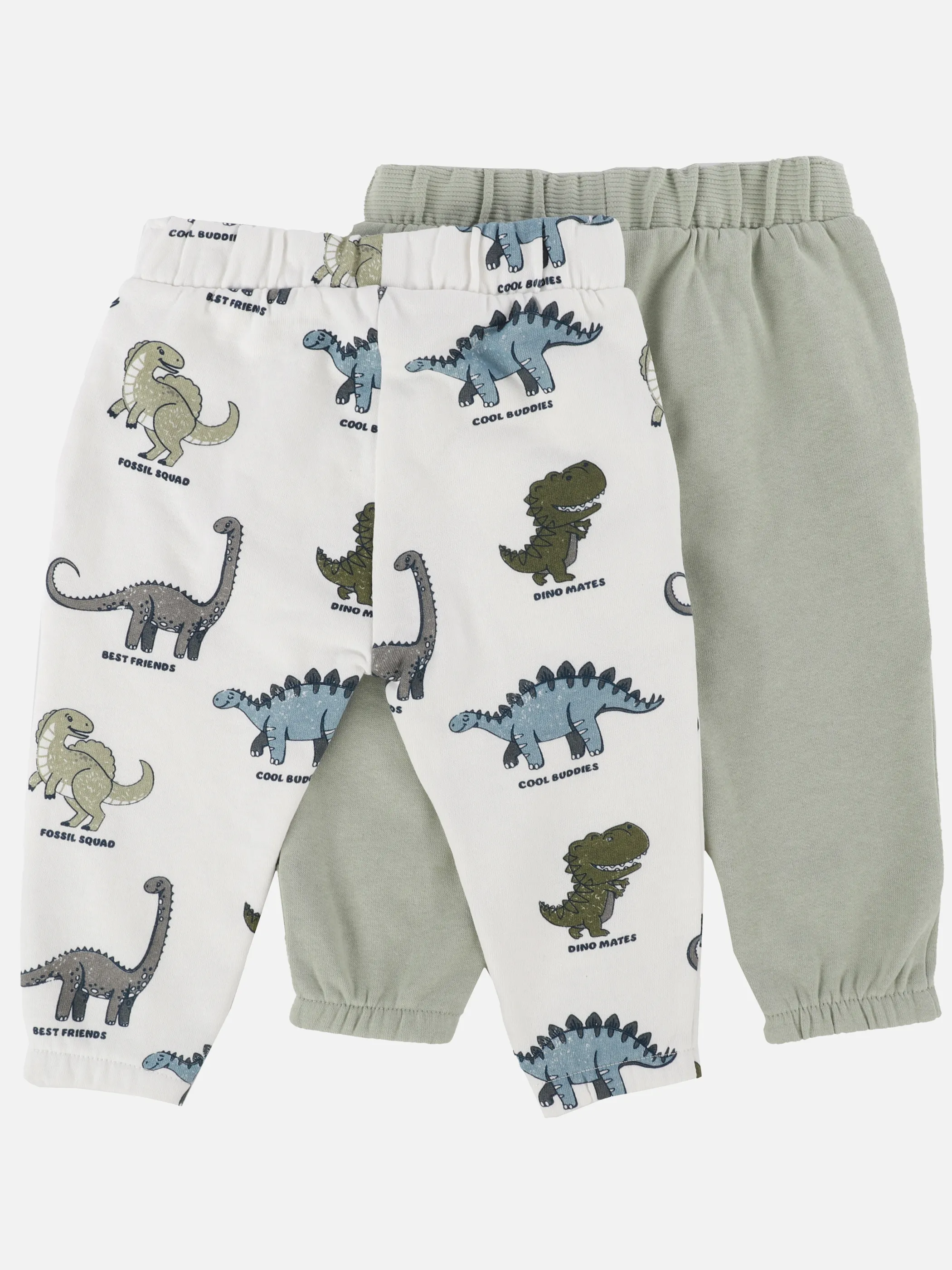 Bubble Gum BJ 2pcs Pack Joggpant mit Dino AOP in weiß/grün Grün 915250 WEIß/GRÜN 2